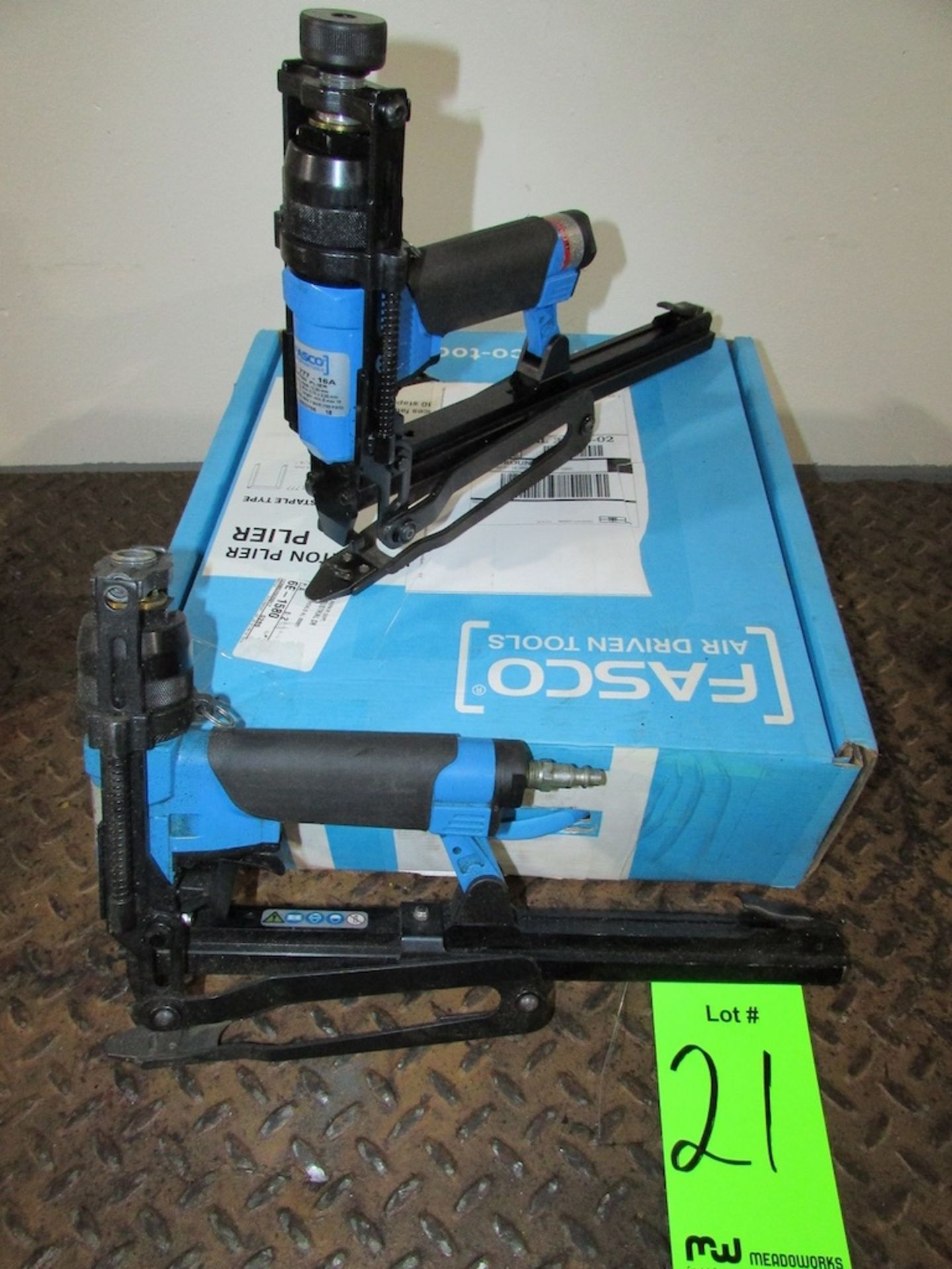 (2) Fasco Model F1B 777-16 Pneumatic Carton Staplers