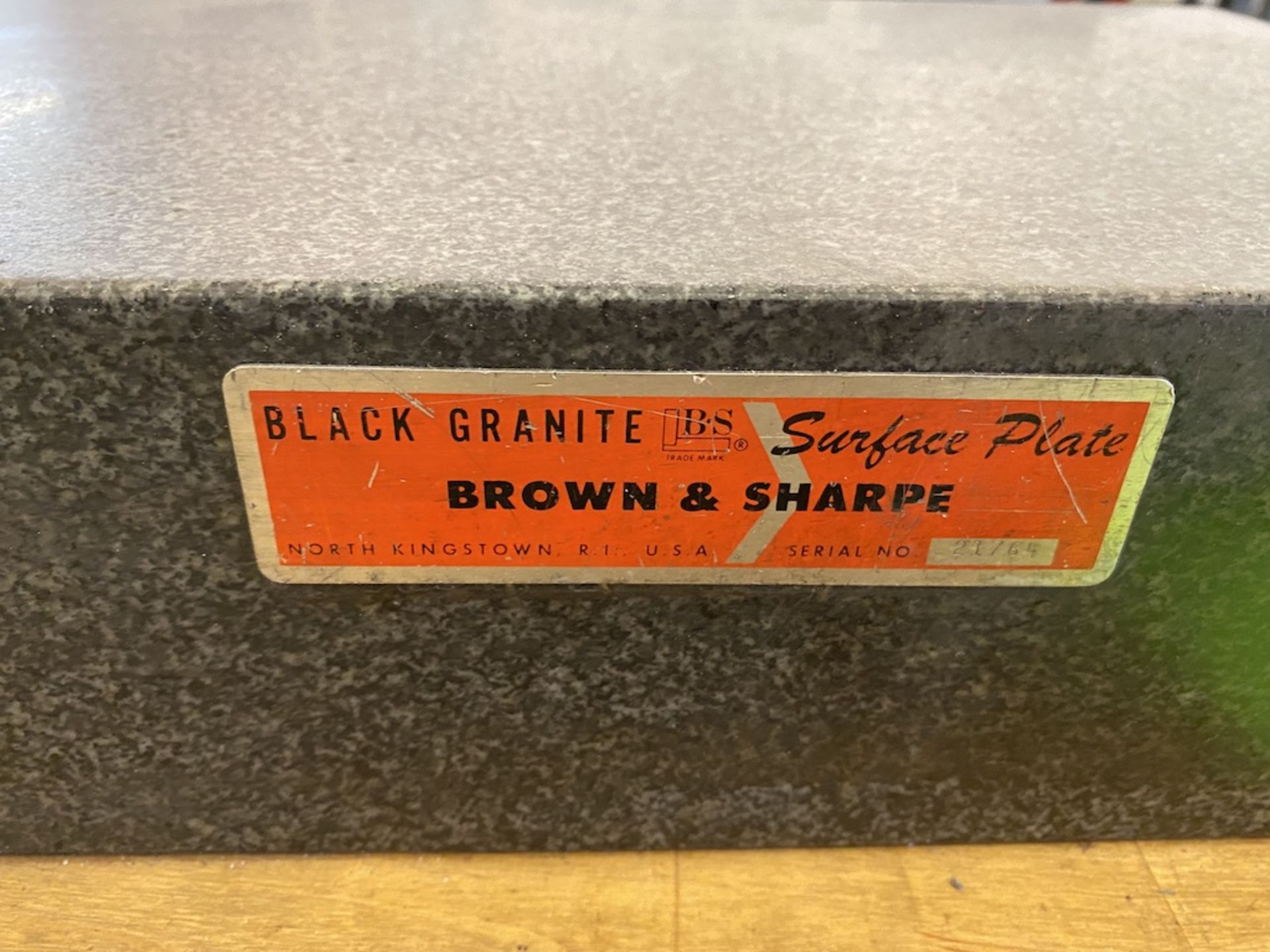 Brown & Sharpe Granite Surface Plate - Image 2 of 3