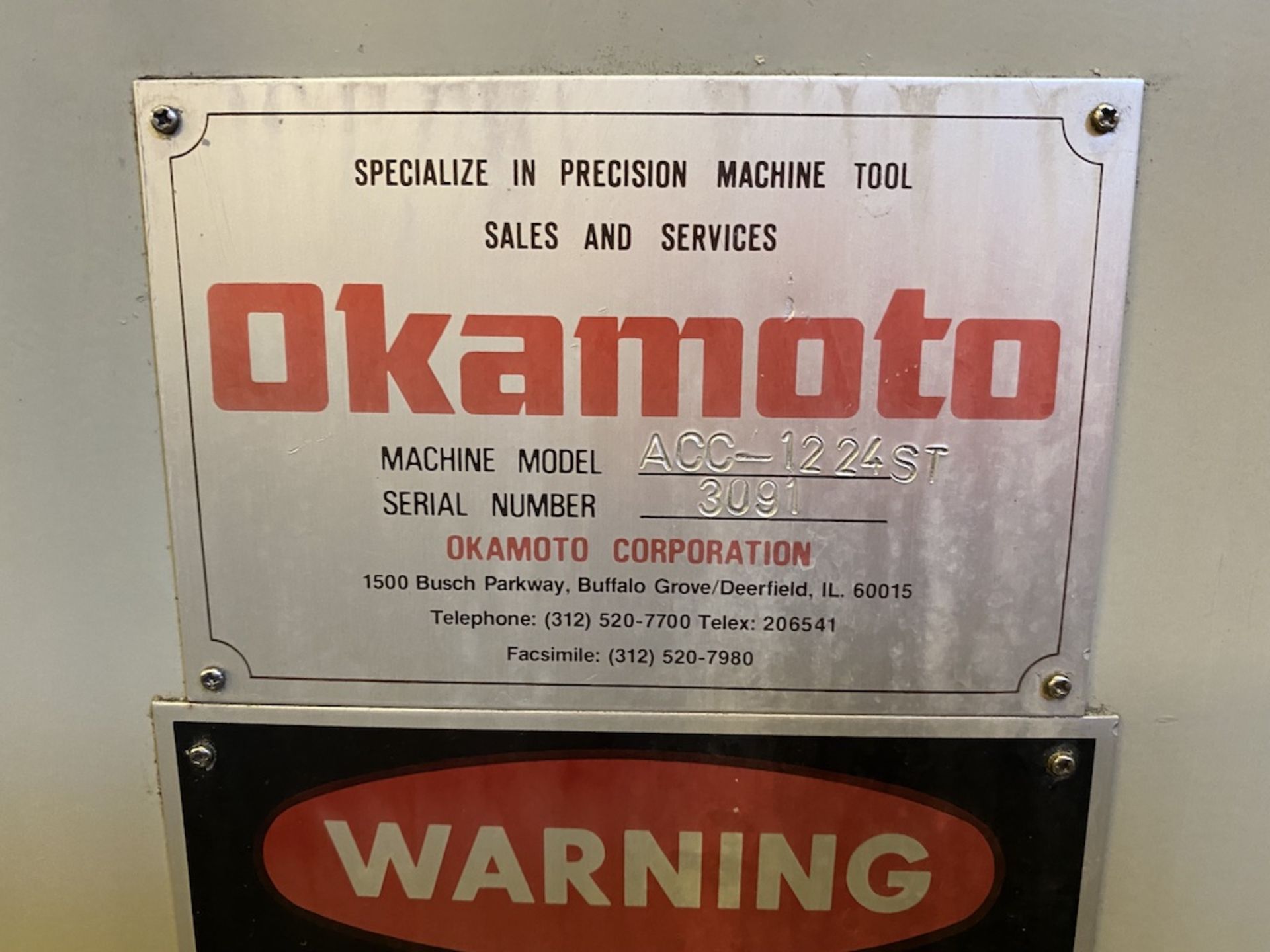 Okamoto ACC-12.24ST 12" X 24" Surface Grinder - Image 13 of 15