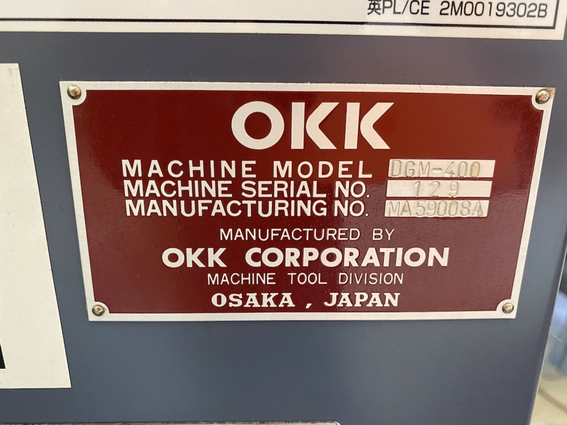 OKK DGM 400 3-Axis High Speed Graphite Vertical Mill - Image 12 of 19