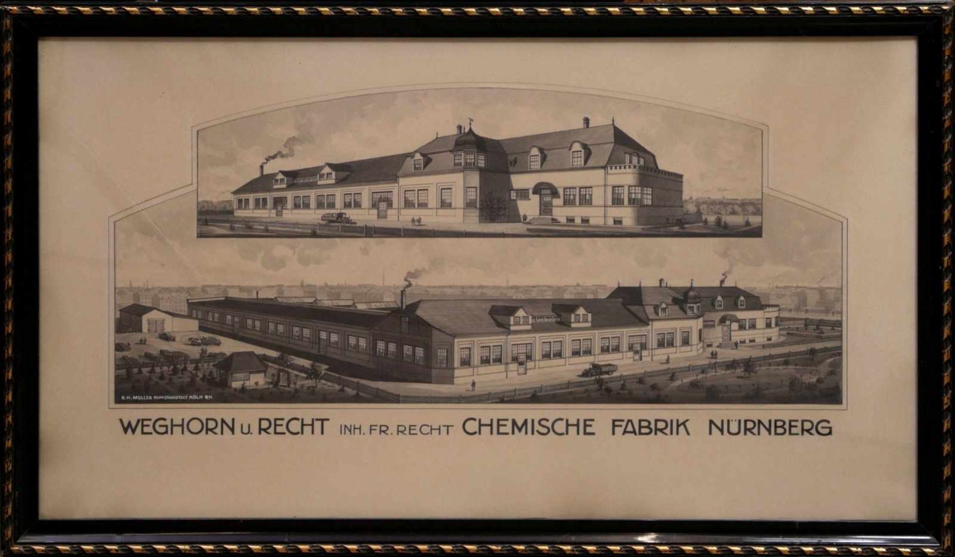Müller, R. H. Kunstanstalt Köln - Stahlstich Chemische Fabrik Nürnberg Grafik - Bild 2 aus 8