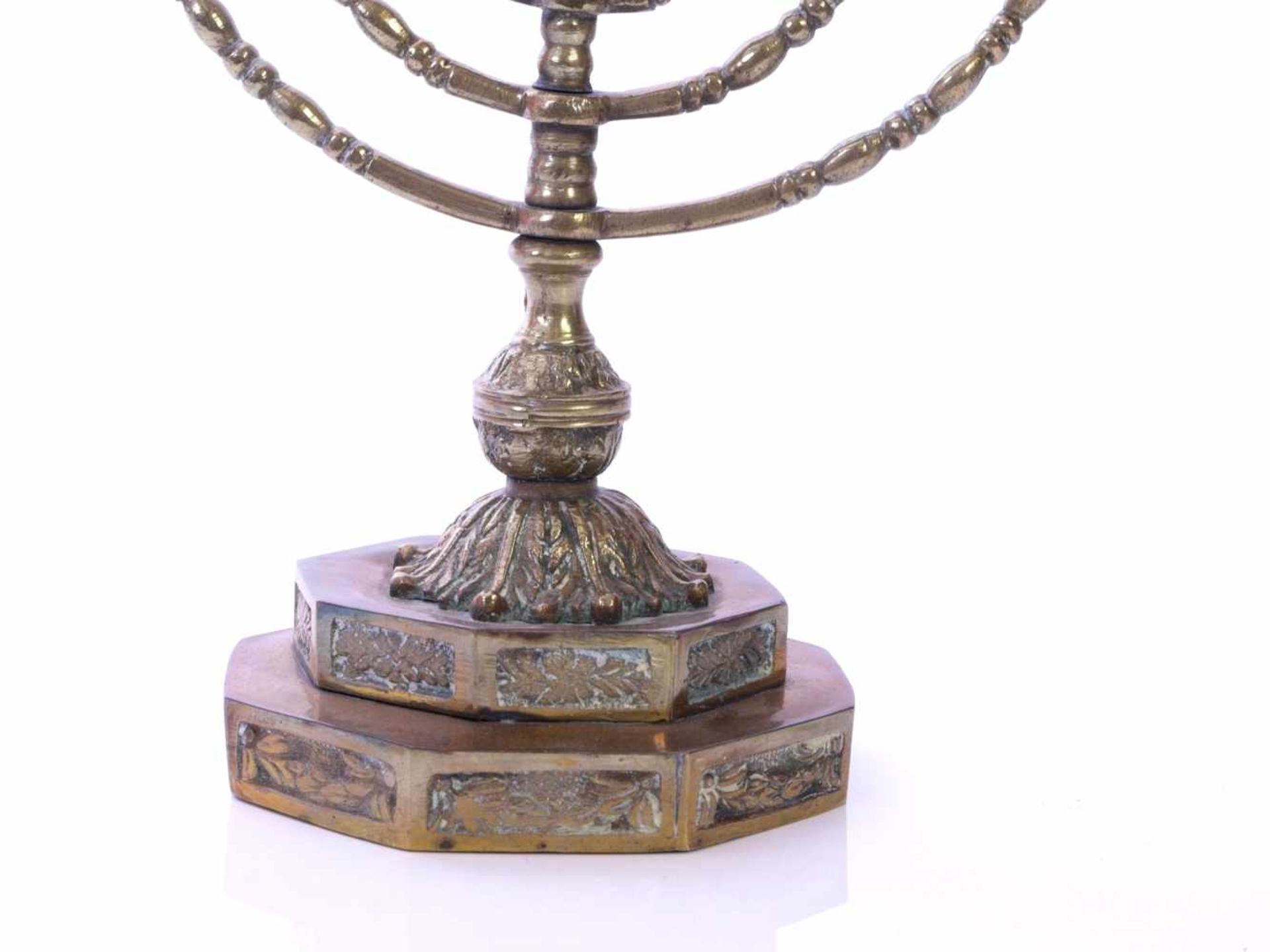 Menorah Messing 19. Jhd. - Bild 7 aus 8