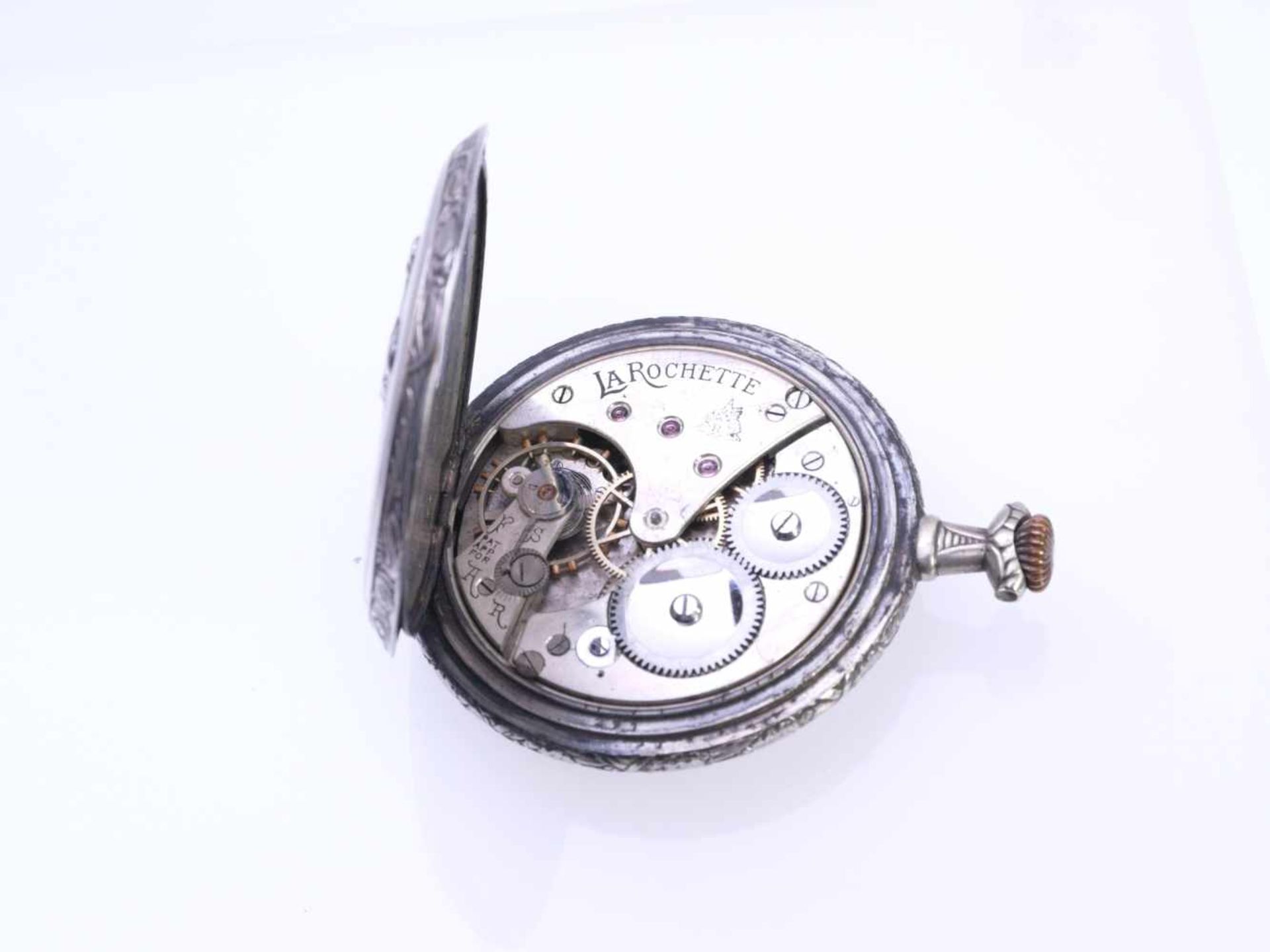 La Rochette Silber Taschenuhr mit Fußballern um 1910 - Bild 8 aus 8