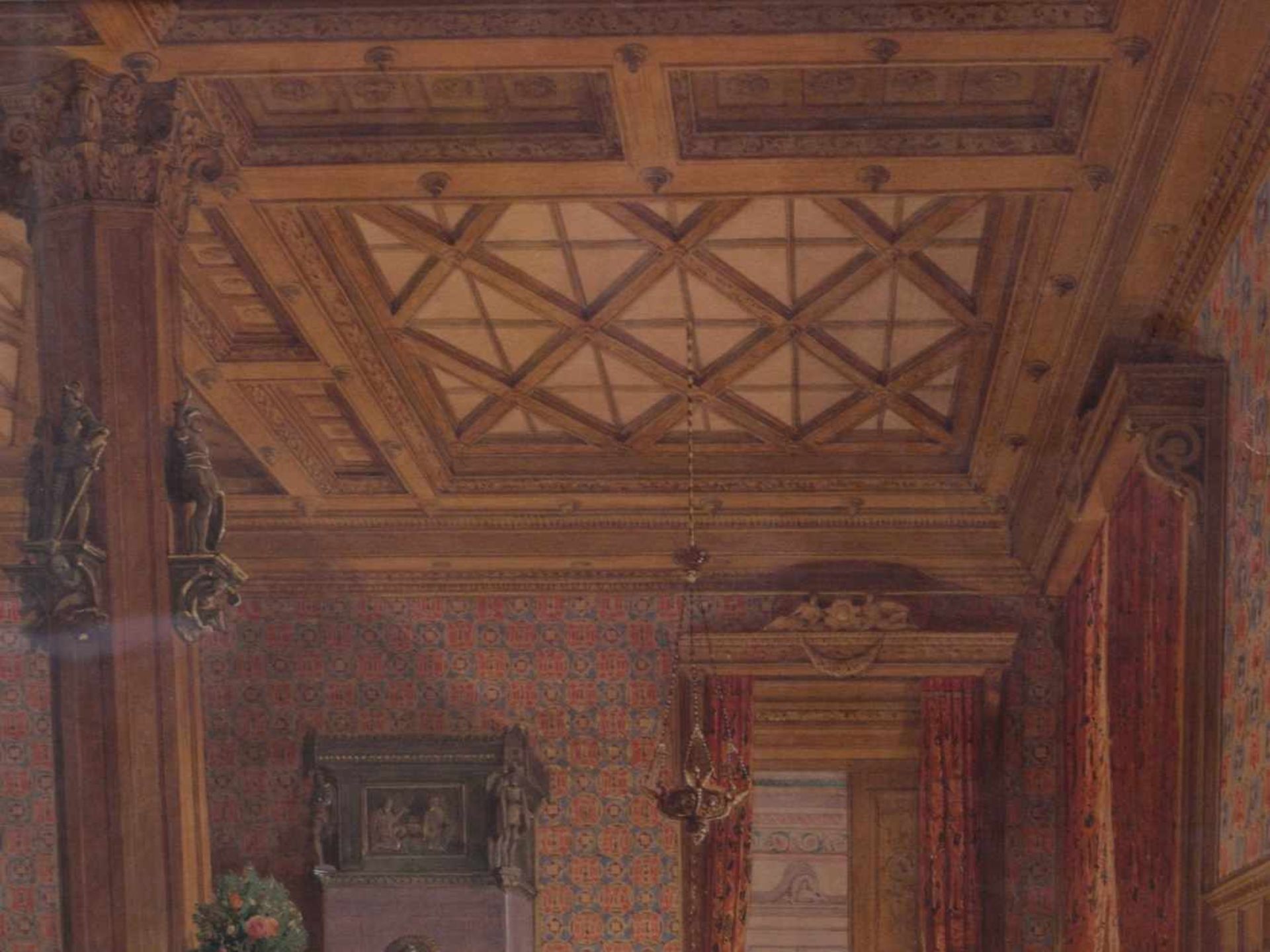 Gerhardt, Eduard (1813-1888) - Aquarell Der Bernhardinen Saal im Palais des Grafen Schönborn - Image 7 of 12