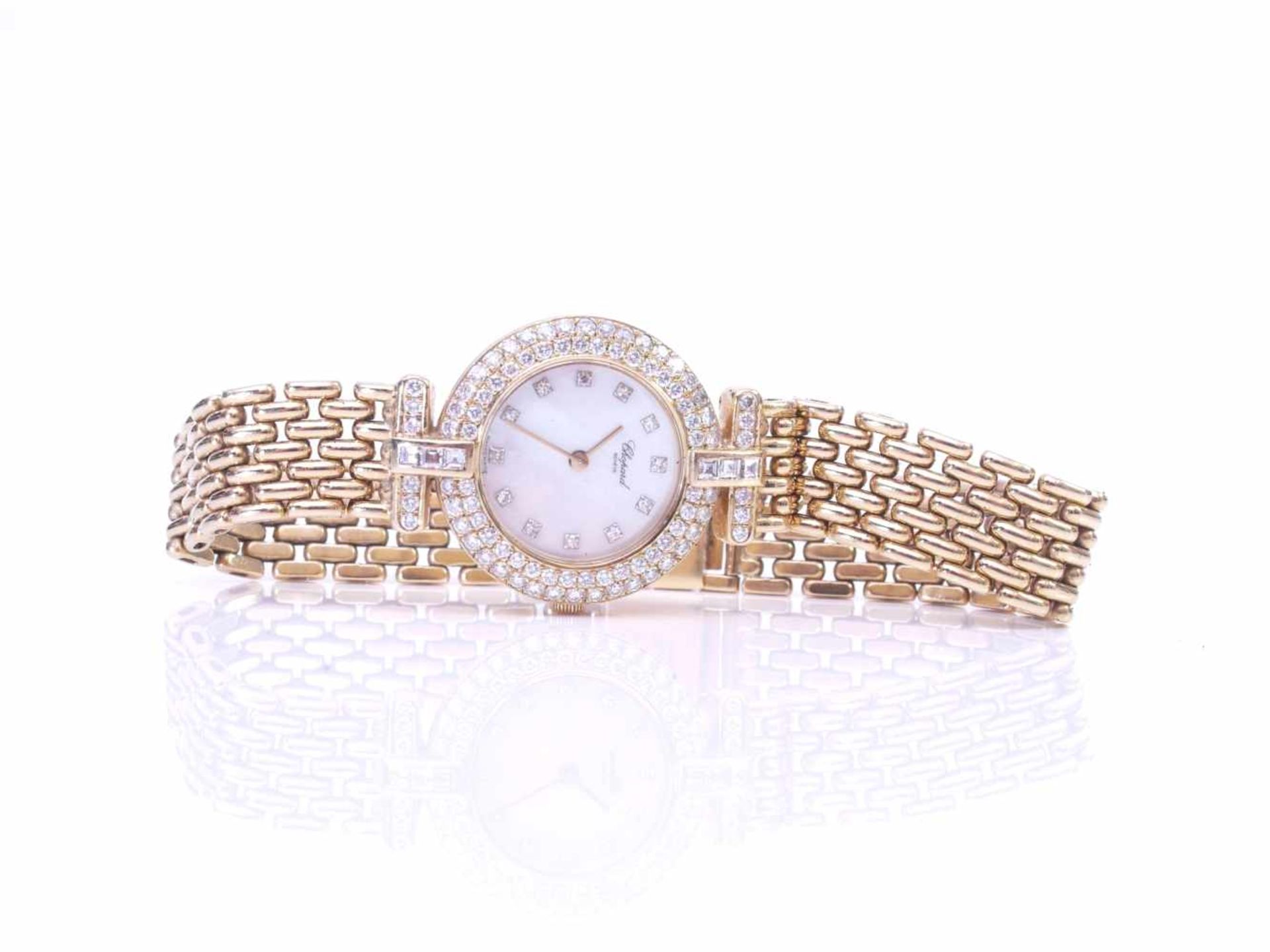 Damenarmbanduhr Chopard Gold und Brillanten - Bild 2 aus 12