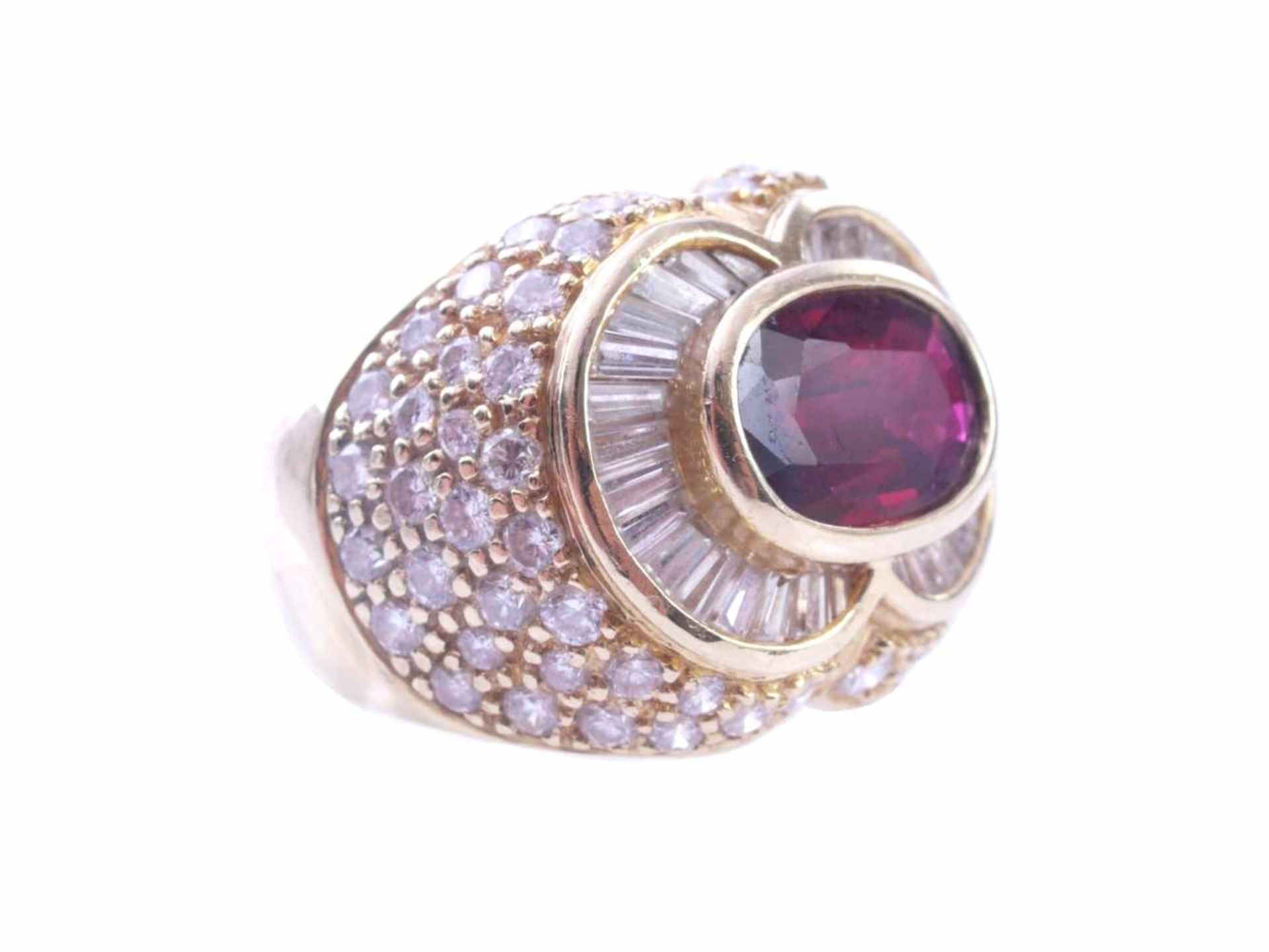 Opulenter Ring Rubin und Diamanten - Image 3 of 10