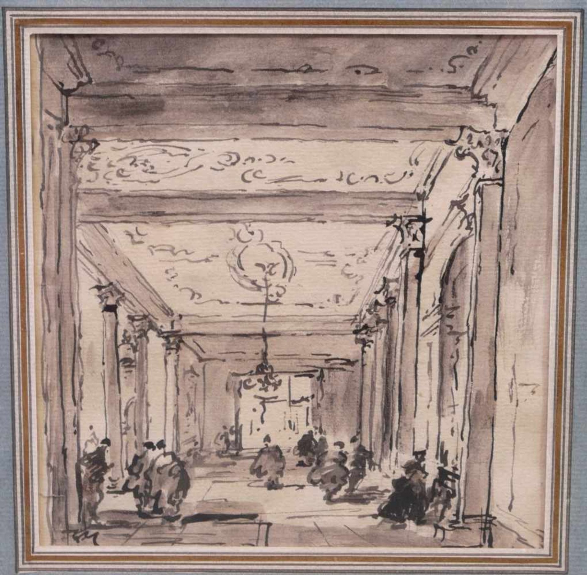 Guardi, Francesco (1712-1793) - Federzeichnung Theaterinterieur - Image 3 of 8