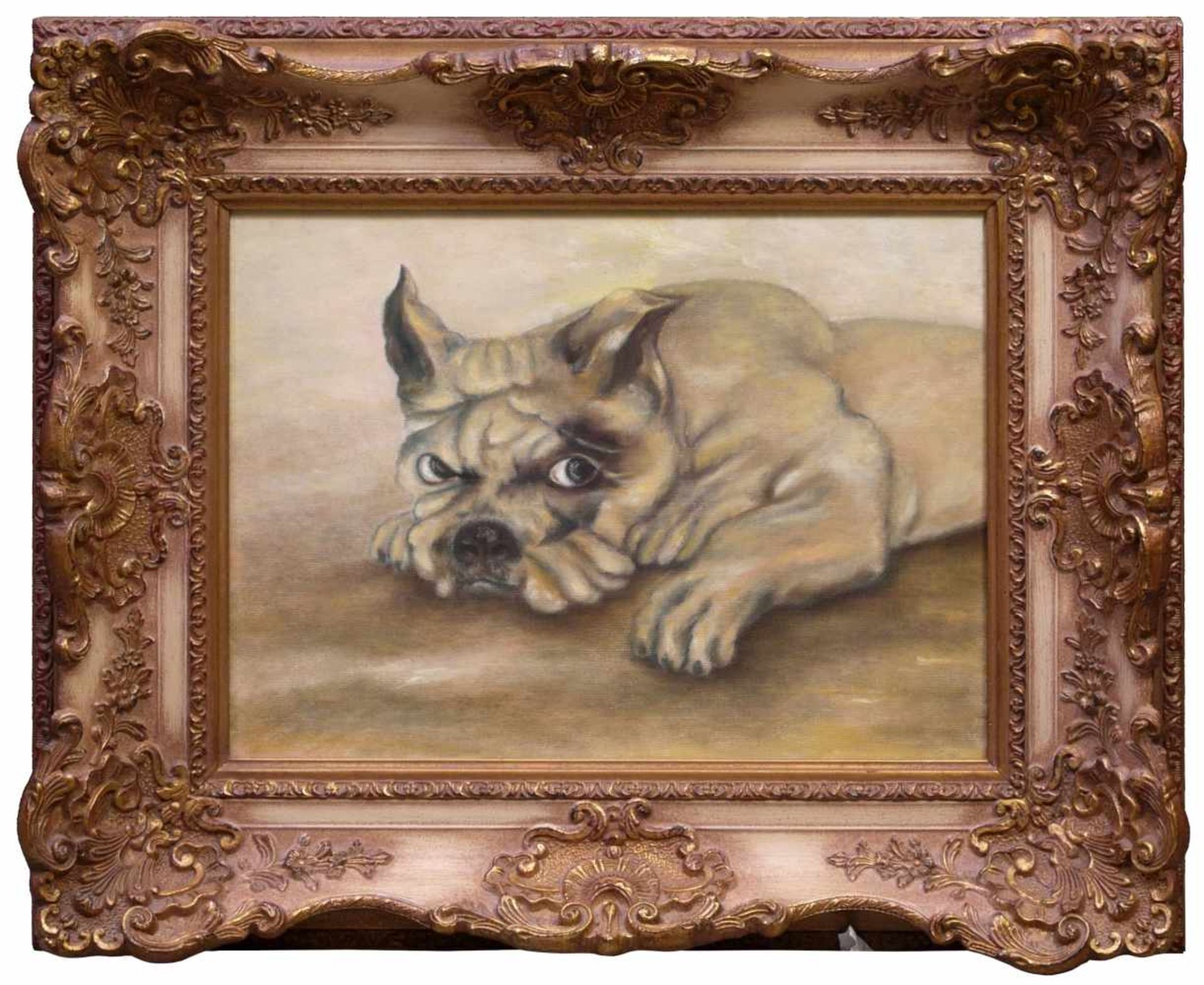 Unsigniert - Portrait einer Französischen Bulldogge