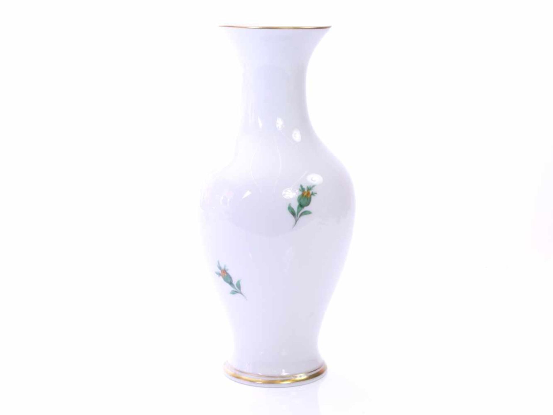 Meissen Vase "gelbe Rose" 2. Wahl - Image 6 of 8