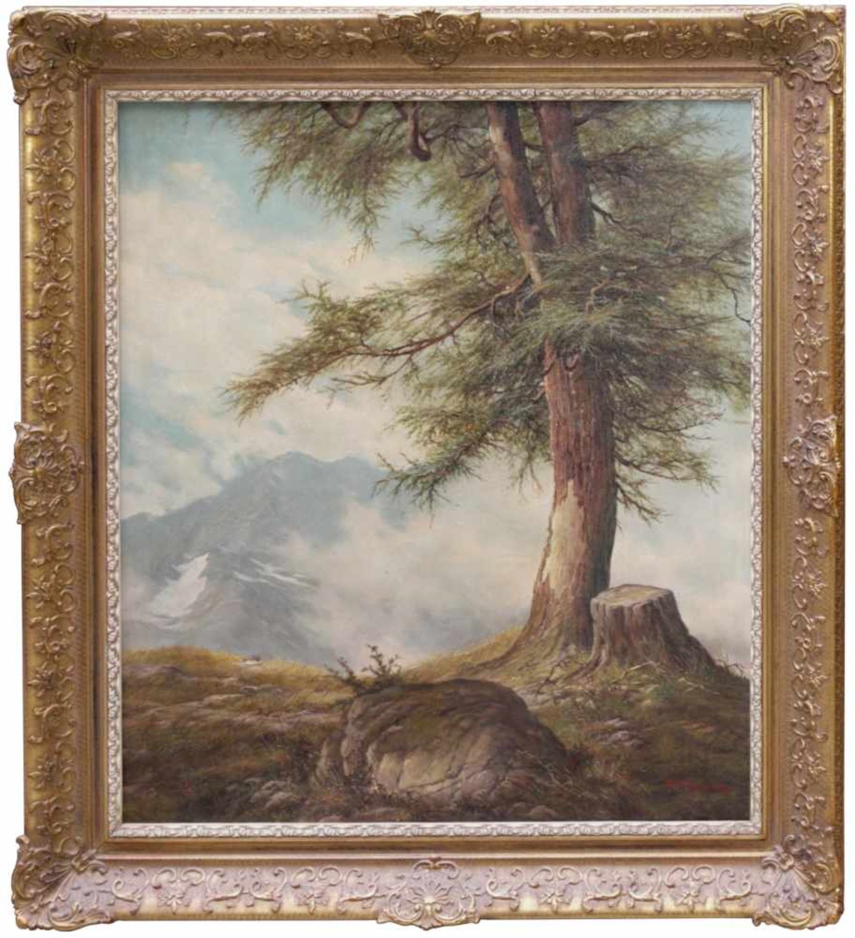 Hilbert, Fritz (1907-1988) - Bergfichte vor Alpenkulisse - Bild 2 aus 16