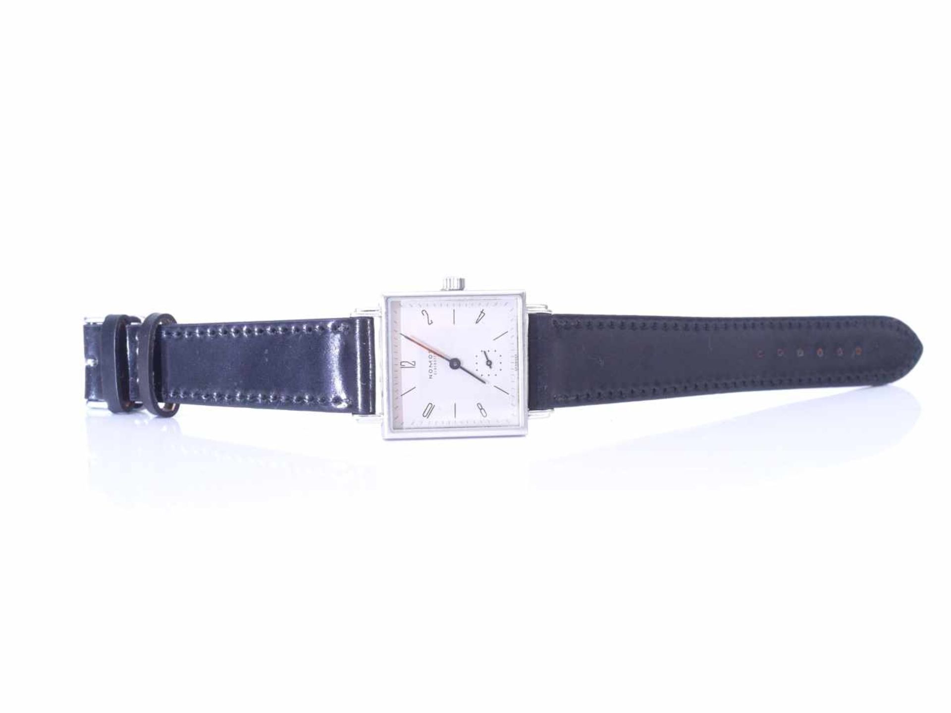 Glashütte Nomos Tetra HAU Stahl/Lederband - Bild 2 aus 6