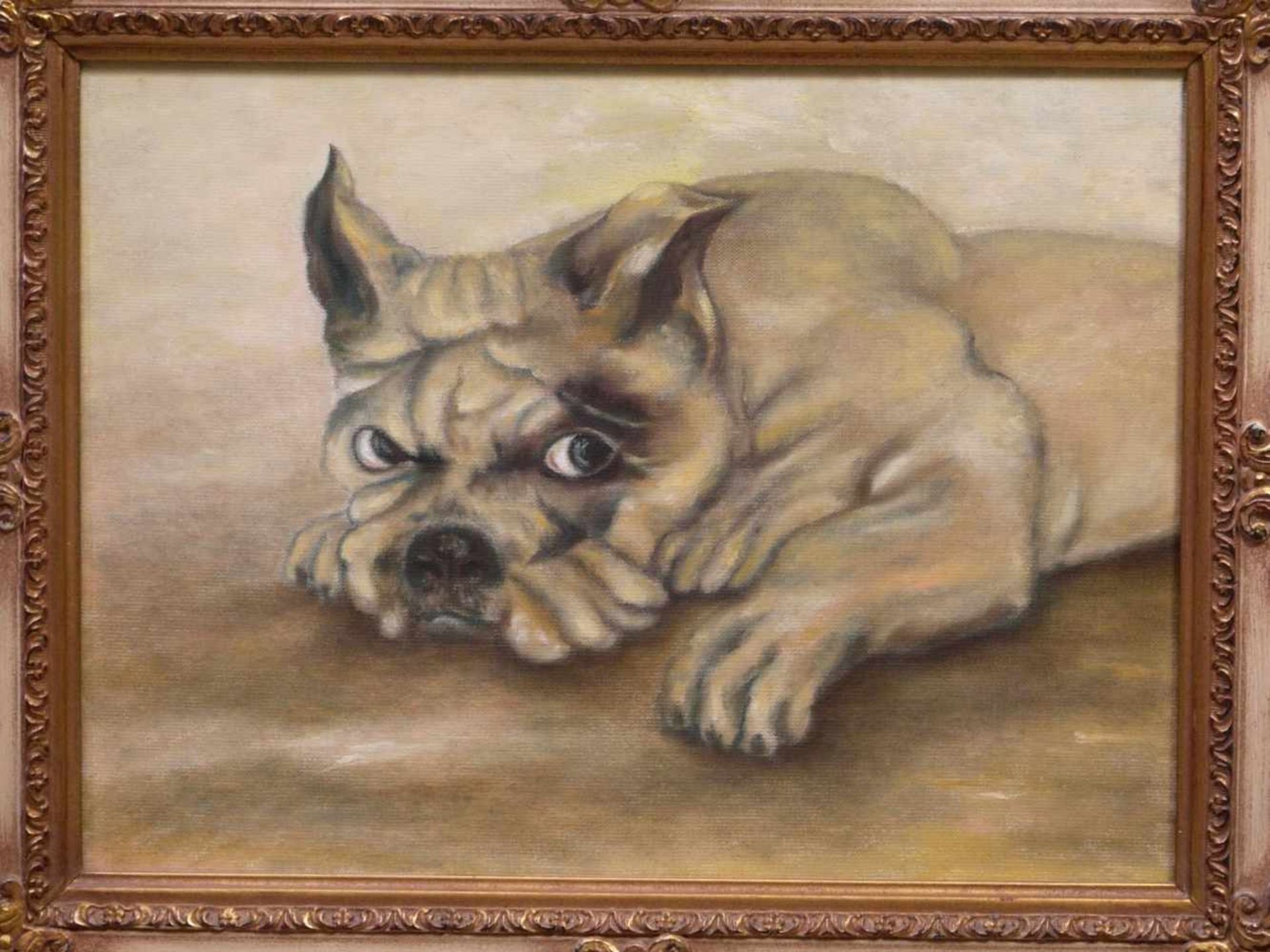 Unsigniert - Portrait einer Französischen Bulldogge - Bild 3 aus 10