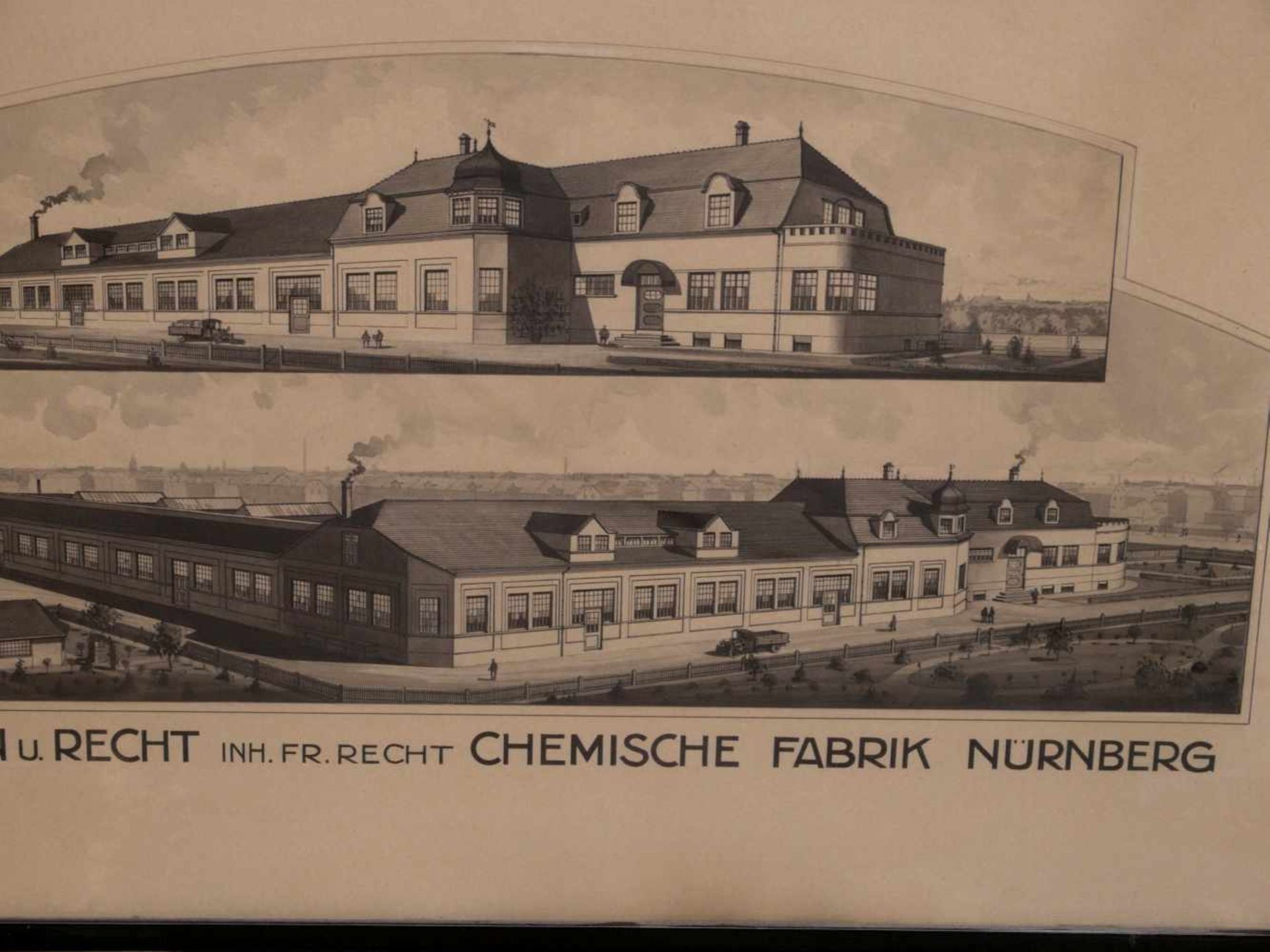 Müller, R. H. Kunstanstalt Köln - Stahlstich Chemische Fabrik Nürnberg Grafik - Image 7 of 8