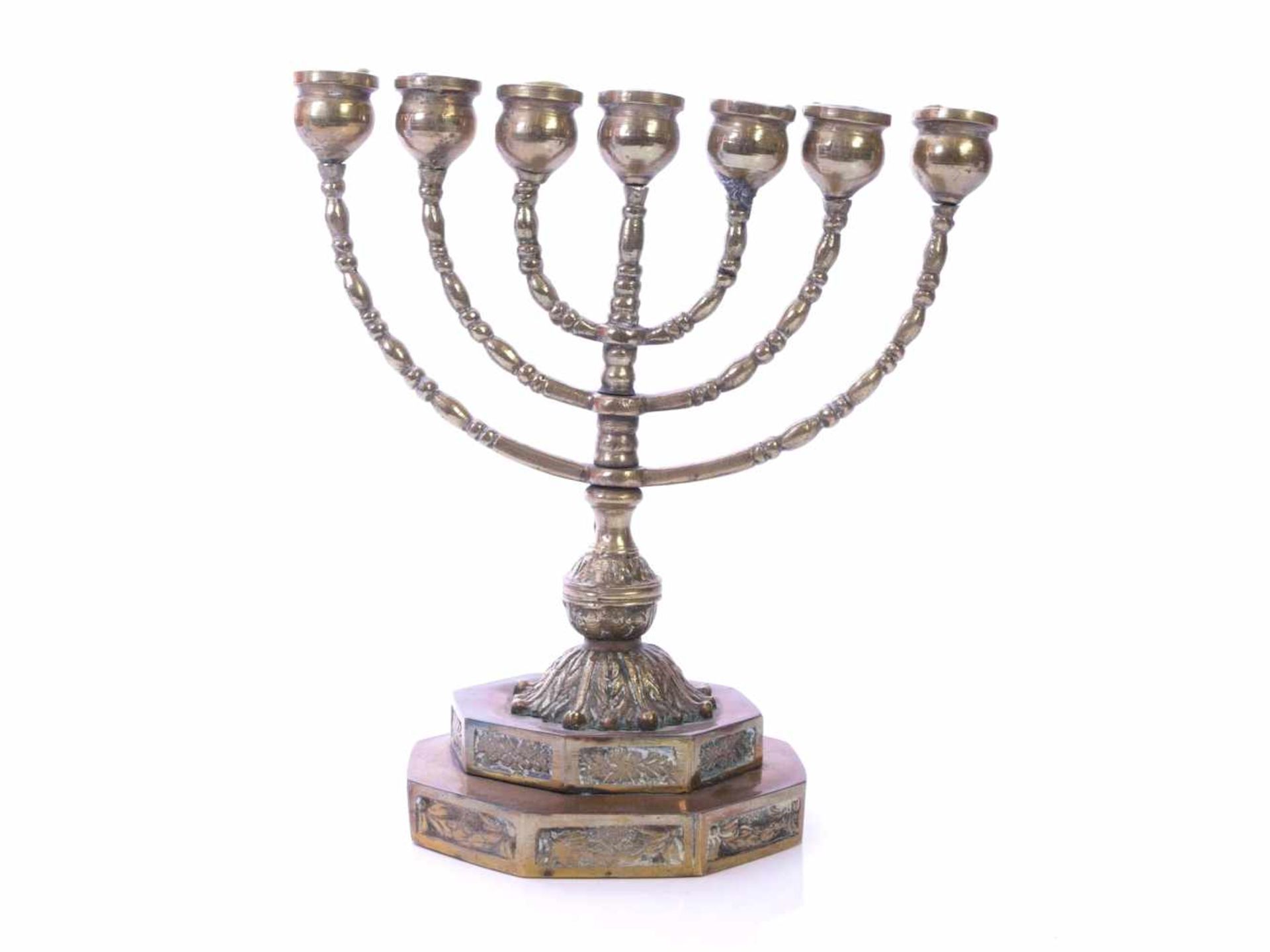 Menorah Messing 19. Jhd. - Bild 6 aus 8