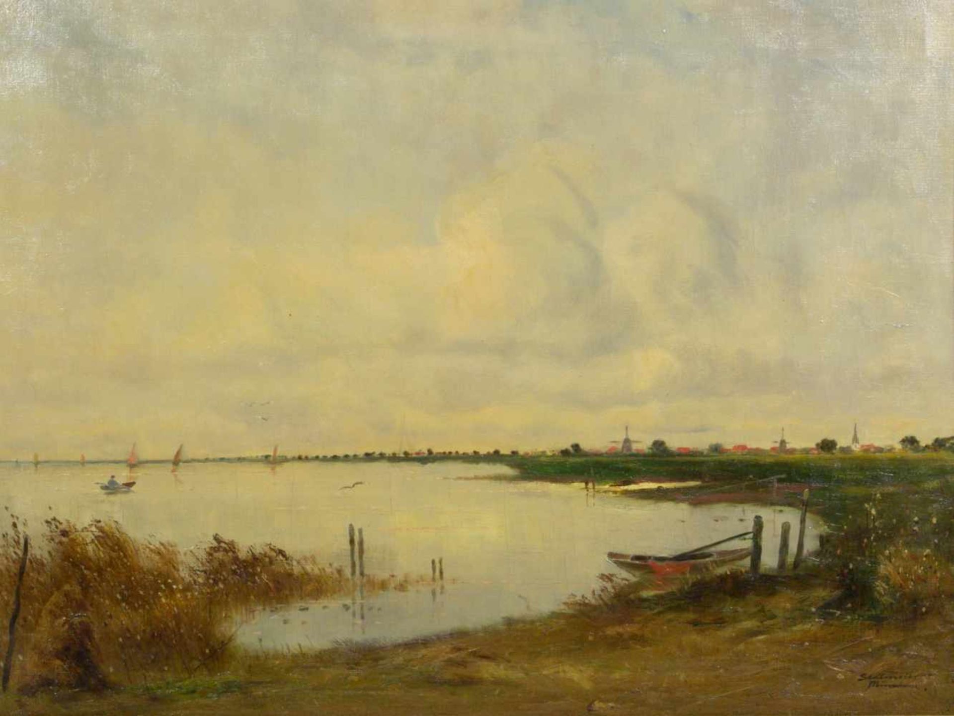 Sedlmeier (Sedlmayer), Sepp - Küstenlandschaft in Norddeutschland oder Holland - Bild 4 aus 12