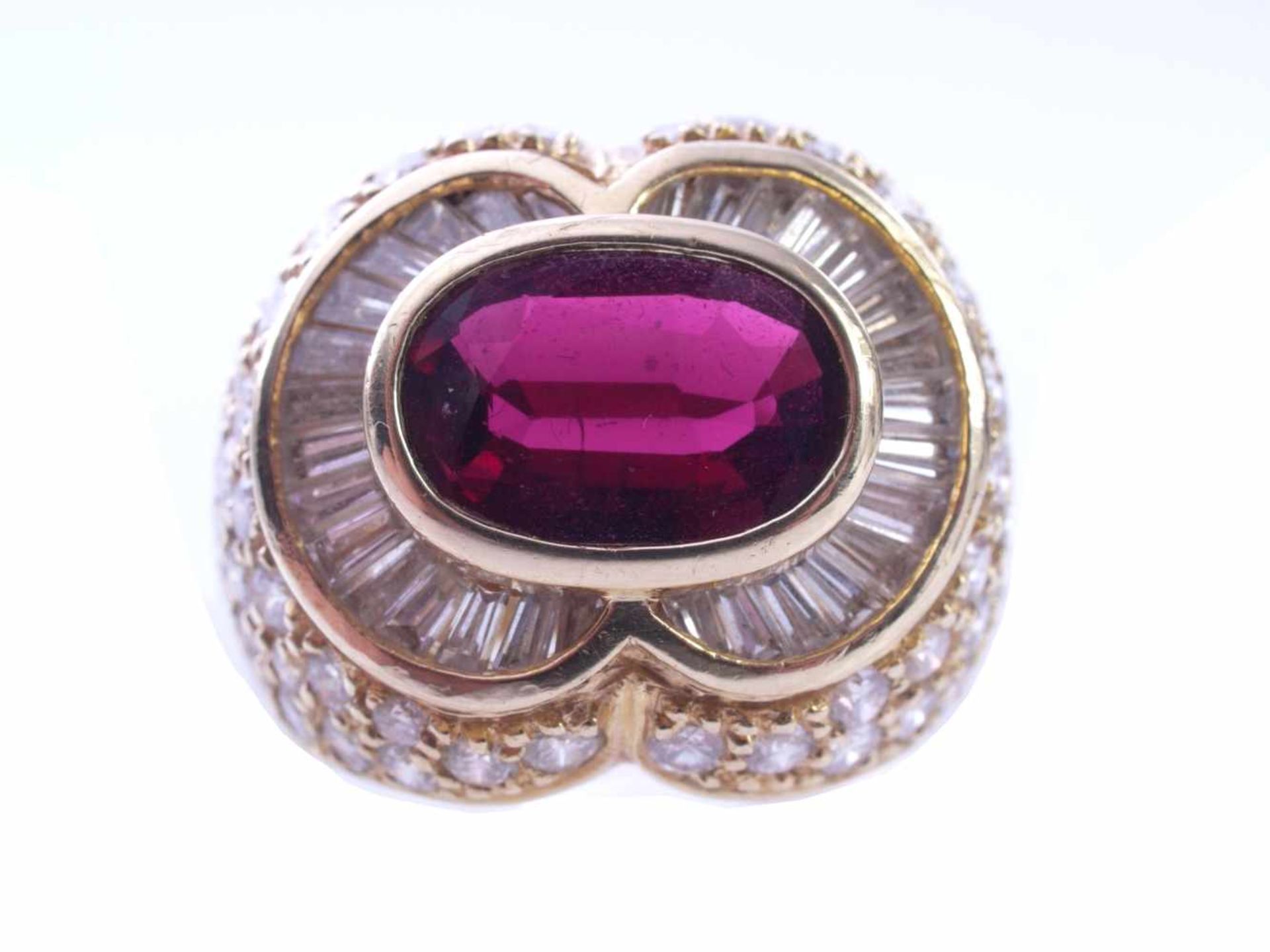 Opulenter Ring Rubin und Diamanten - Image 5 of 10