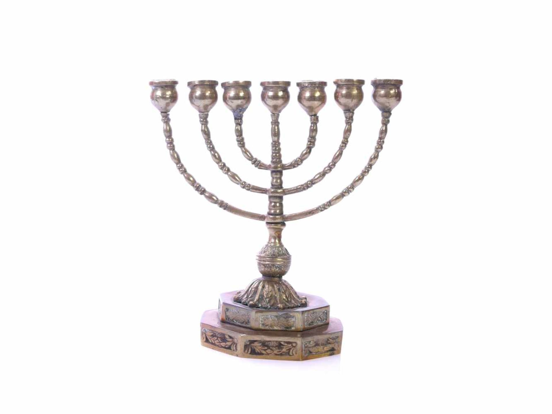 Menorah Messing 19. Jhd. - Bild 2 aus 8