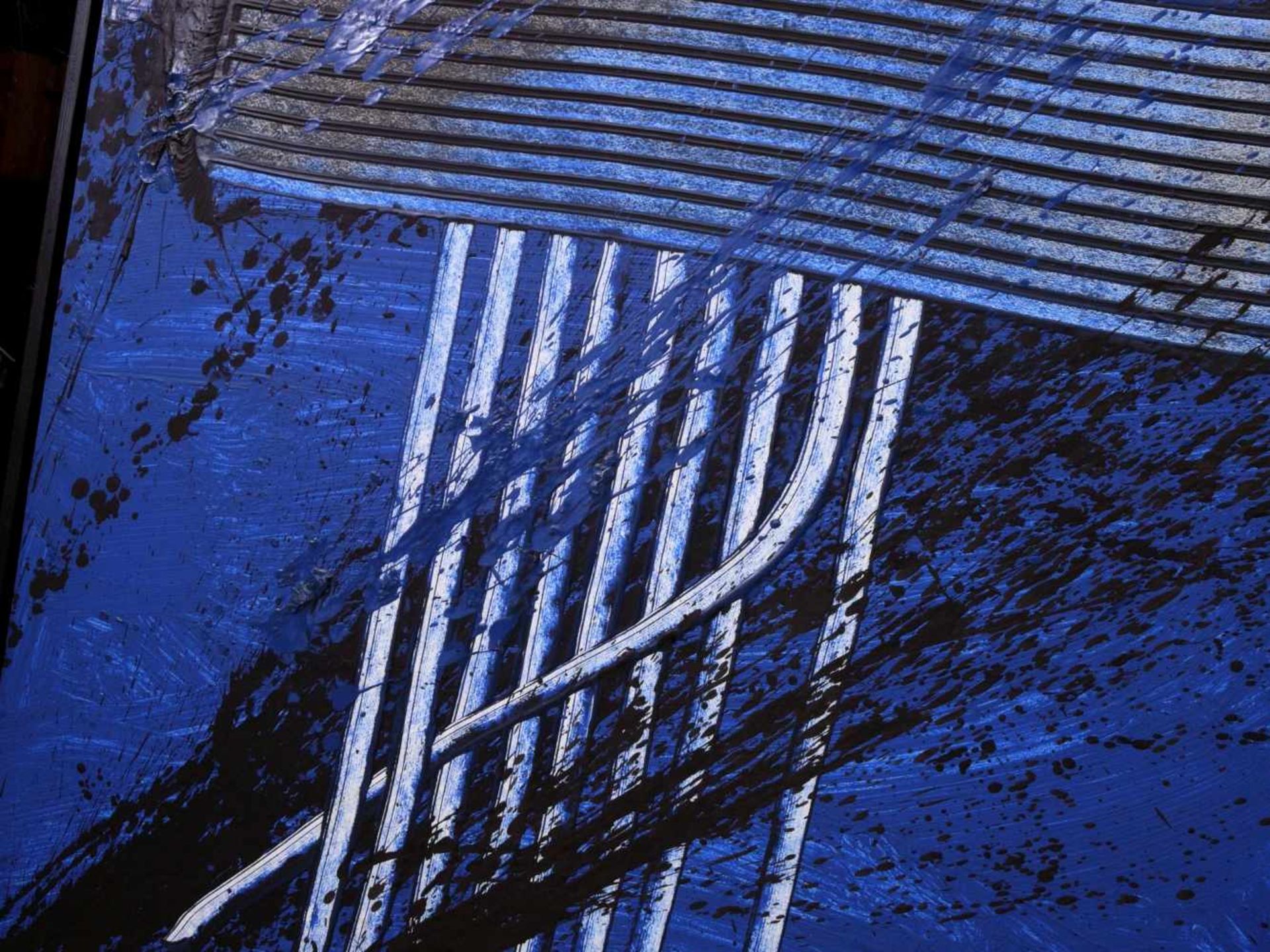 Reipka, Jürgen (1936-2013) - Abstrakte Komposition in Blau 1990 - Image 7 of 10