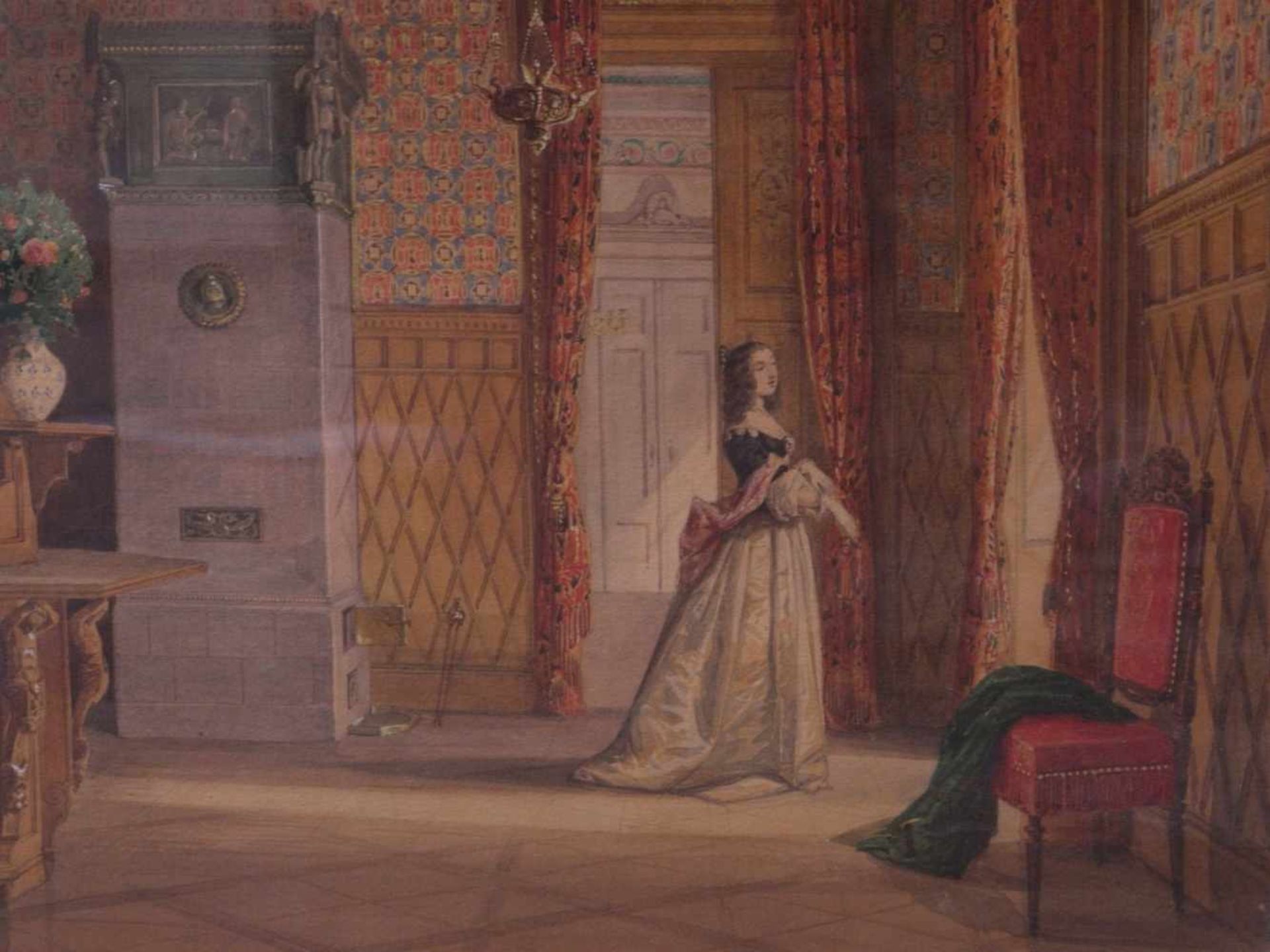 Gerhardt, Eduard (1813-1888) - Aquarell Der Bernhardinen Saal im Palais des Grafen Schönborn - Image 6 of 12