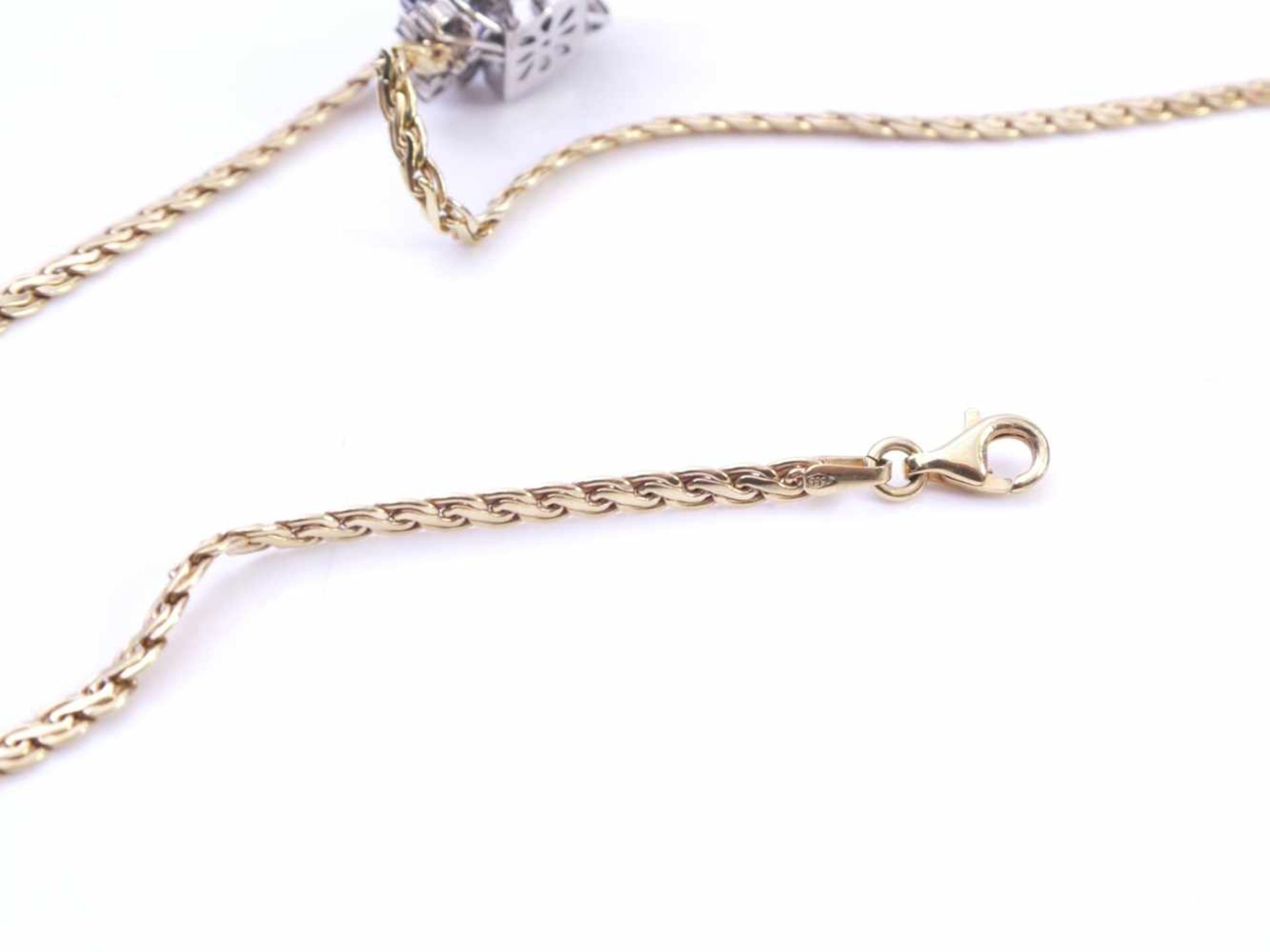 Halskette mit Saphiren und Brillanten - Bild 8 aus 8