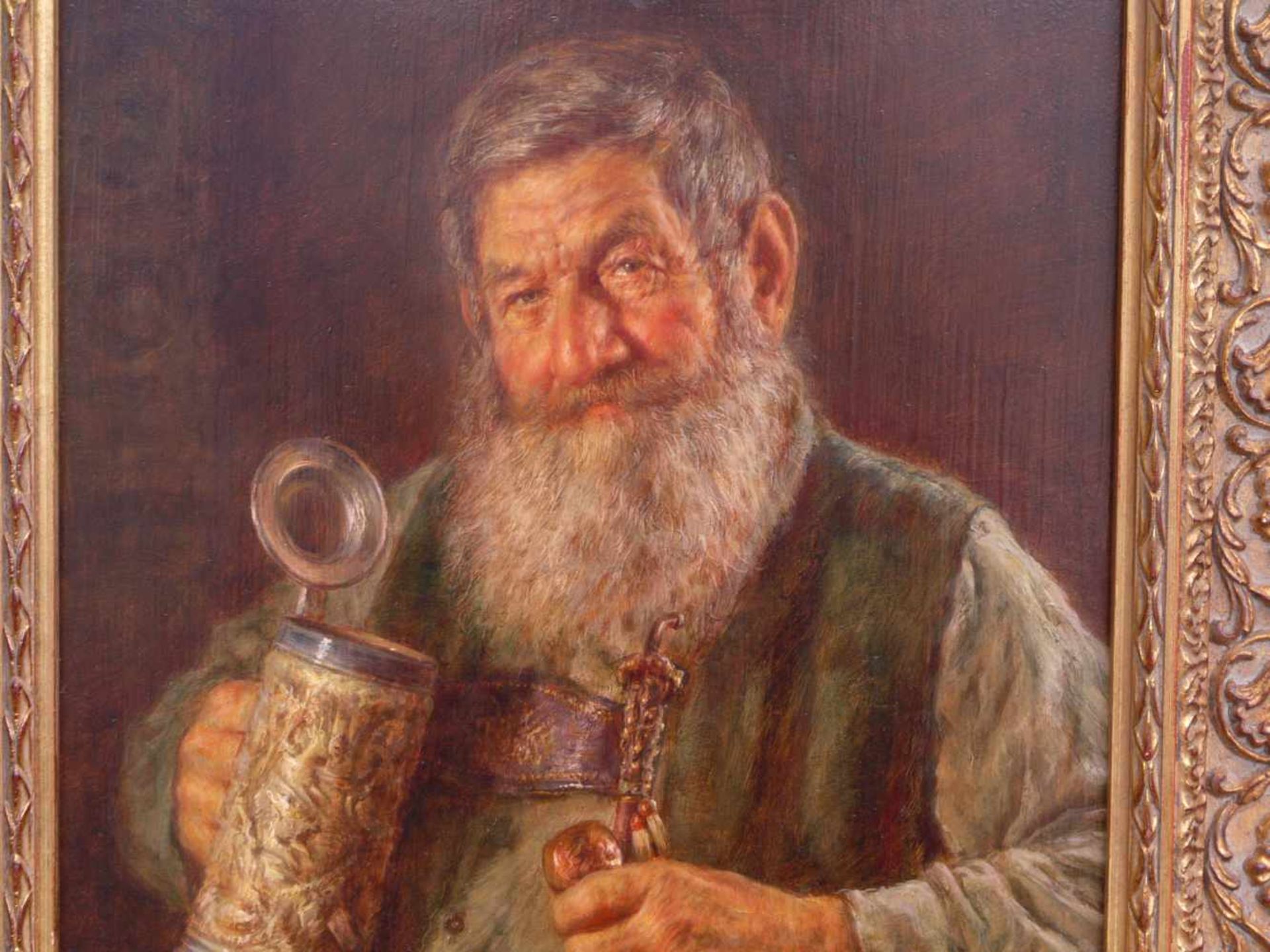Melkus, Hrvoj (1924-2007) - Charakterbild Pfeiffenraucher - Bild 5 aus 14