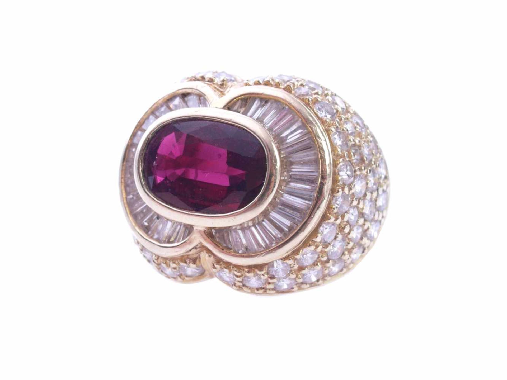 Opulenter Ring Rubin und Diamanten - Image 2 of 10