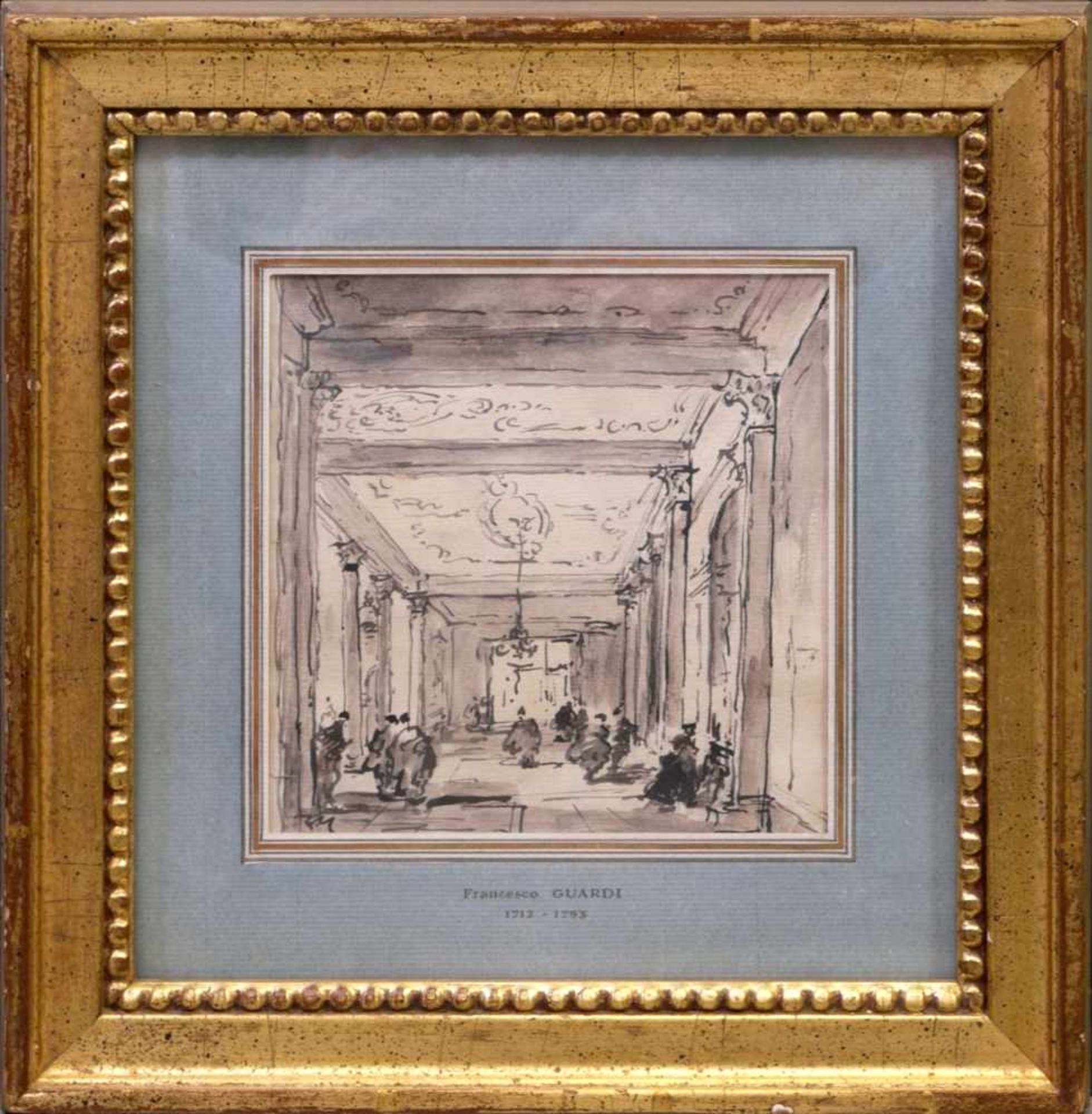 Guardi, Francesco (1712-1793) - Federzeichnung Theaterinterieur - Image 2 of 8