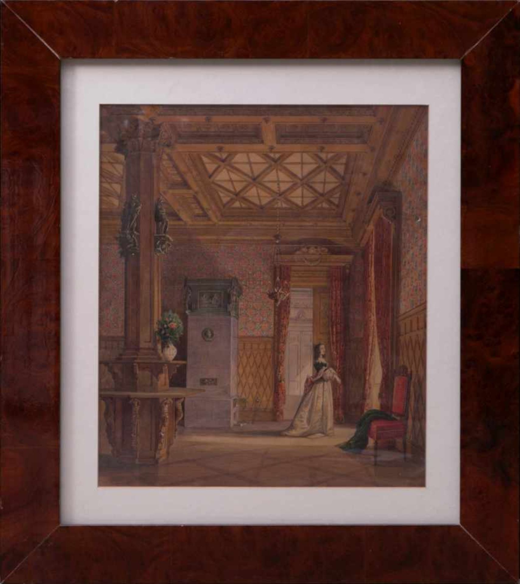 Gerhardt, Eduard (1813-1888) - Aquarell Der Bernhardinen Saal im Palais des Grafen Schönborn - Bild 2 aus 12