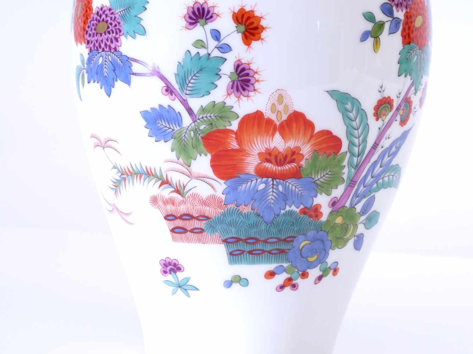 Meissen - Deckelvase Indianische Blume 20. Jhd. - Image 3 of 6