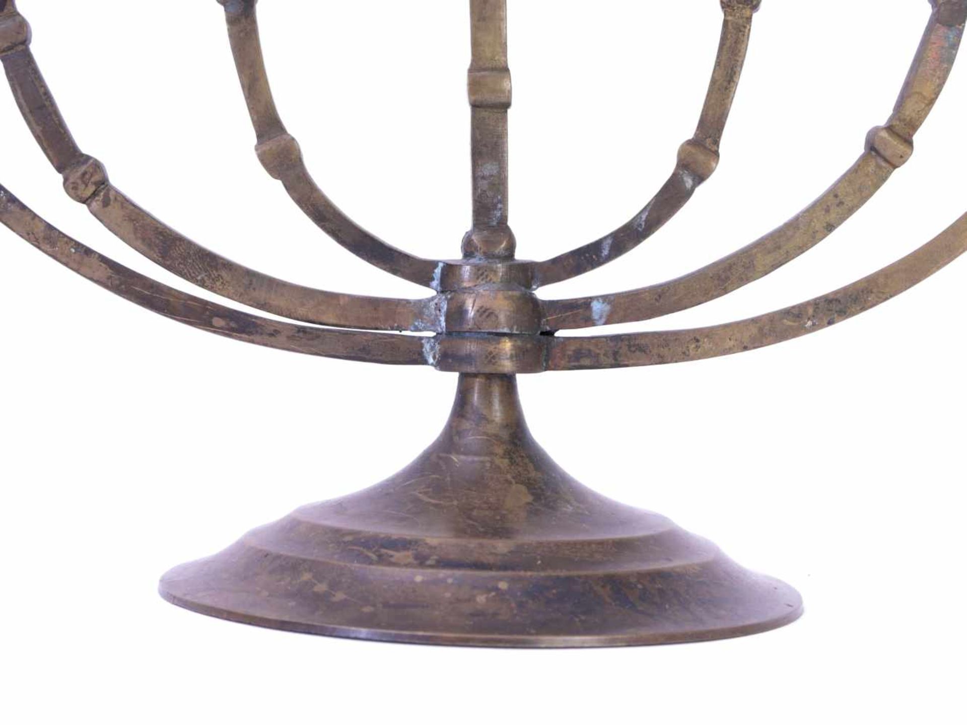 Menorah Messing um 1900 - Bild 5 aus 8