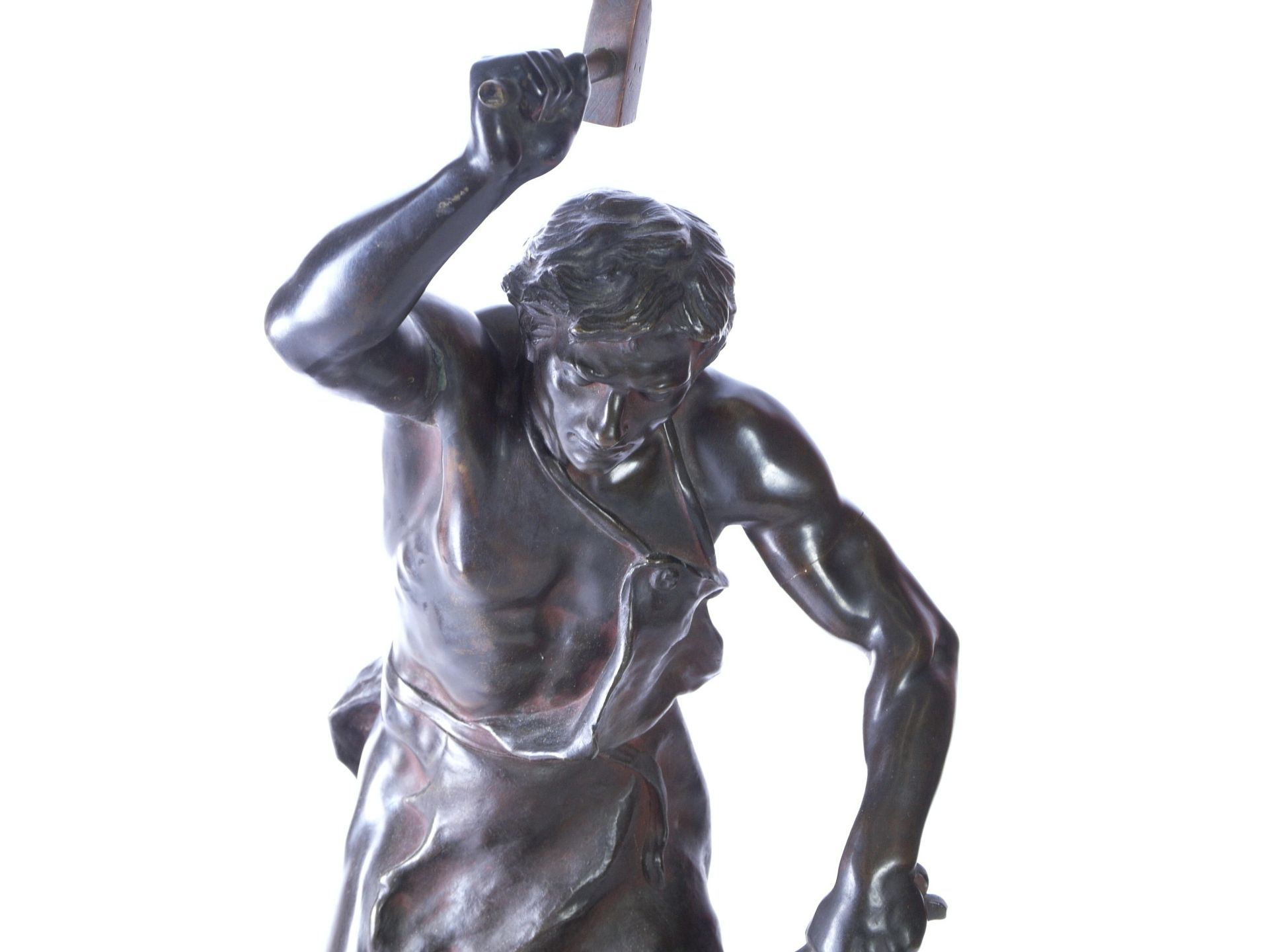 Gaudez, Adrien Etienne (1845-1902) - Große Bronze "Der Schmied" - Bild 3 aus 11