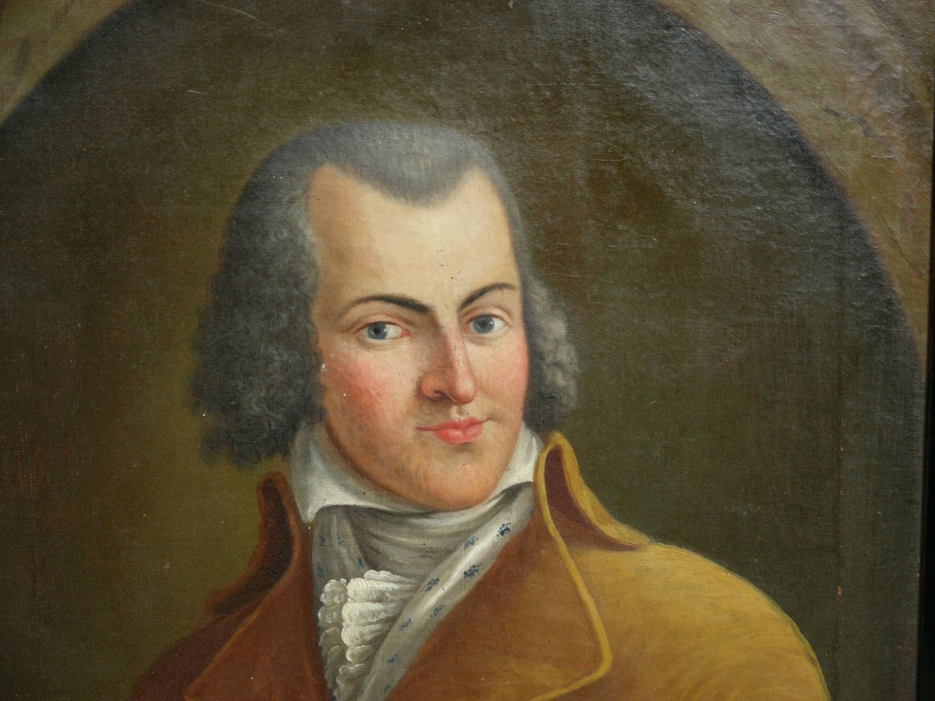 Biedermeier Portrait eines eleganten Herren um 1780 - Image 8 of 9