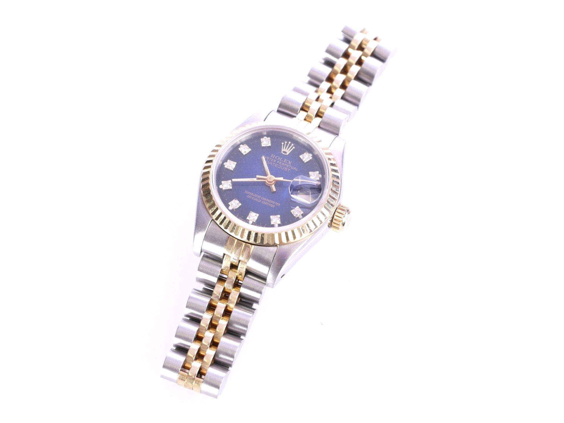 Damenarmbanduhr Rolex date just in Gold und Stahl