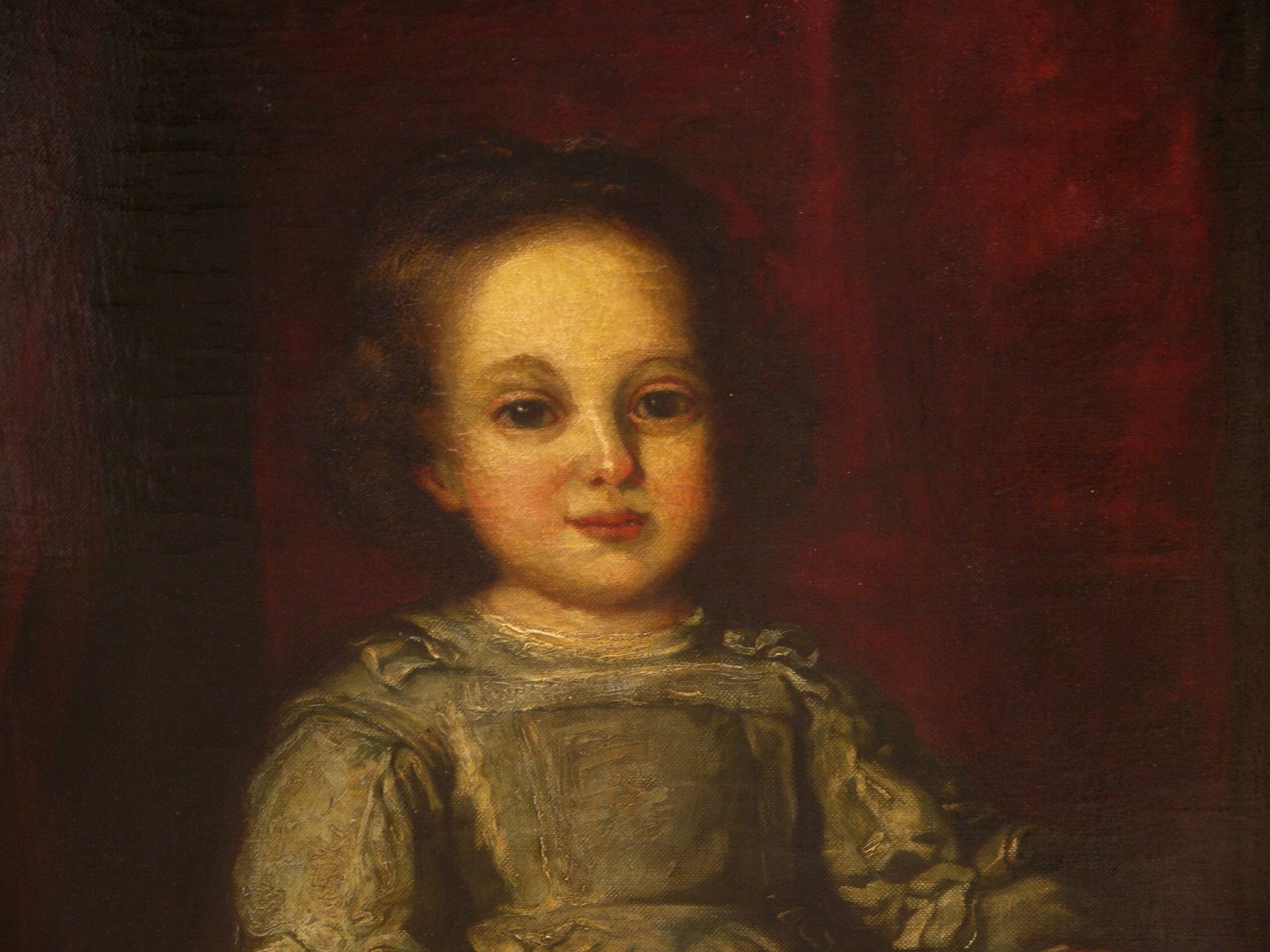 Sig. Corneille, M - Kinderportrait in der Tradition der spanischen Infantenportraits 1901 Florenz - Bild 8 aus 11