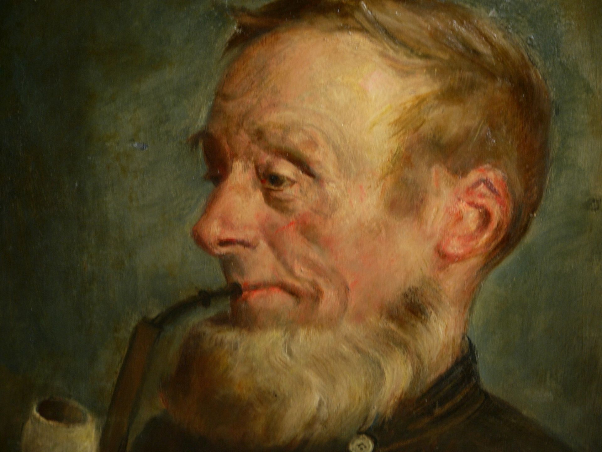 Runze, Wilhelm (1887-1930) - Portrait Pfeiffenraucher - Bild 7 aus 8