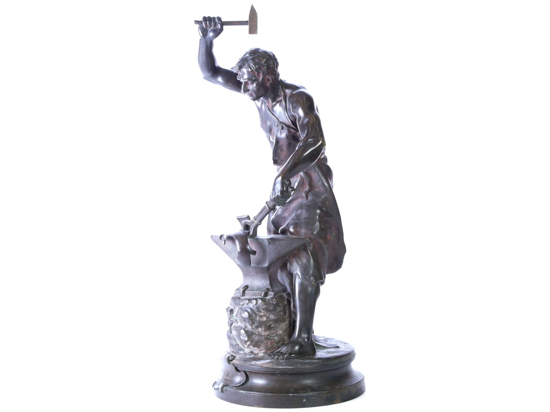 Gaudez, Adrien Etienne (1845-1902) - Große Bronze "Der Schmied" - Bild 5 aus 11
