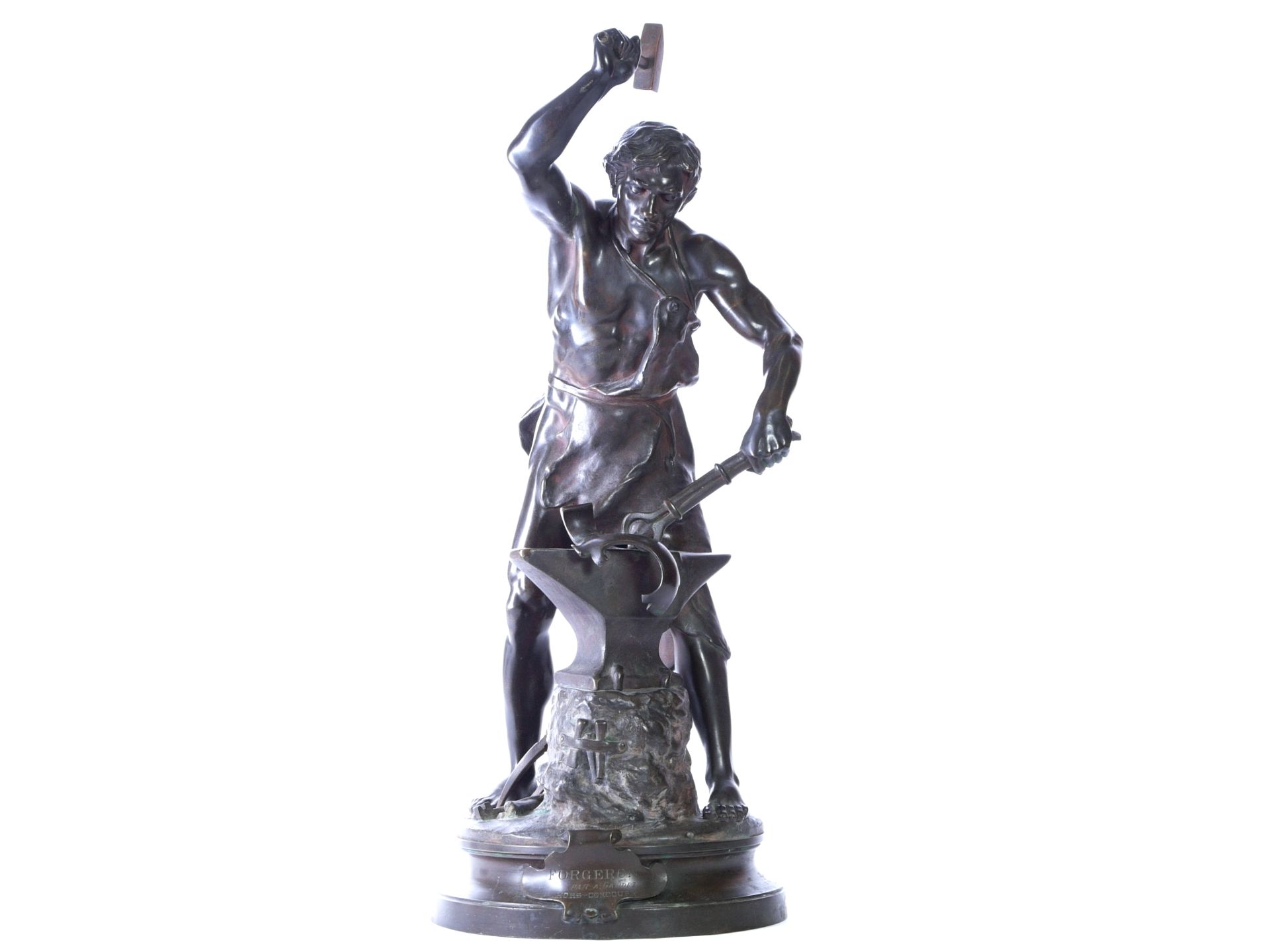 Gaudez, Adrien Etienne (1845-1902) - Große Bronze "Der Schmied"