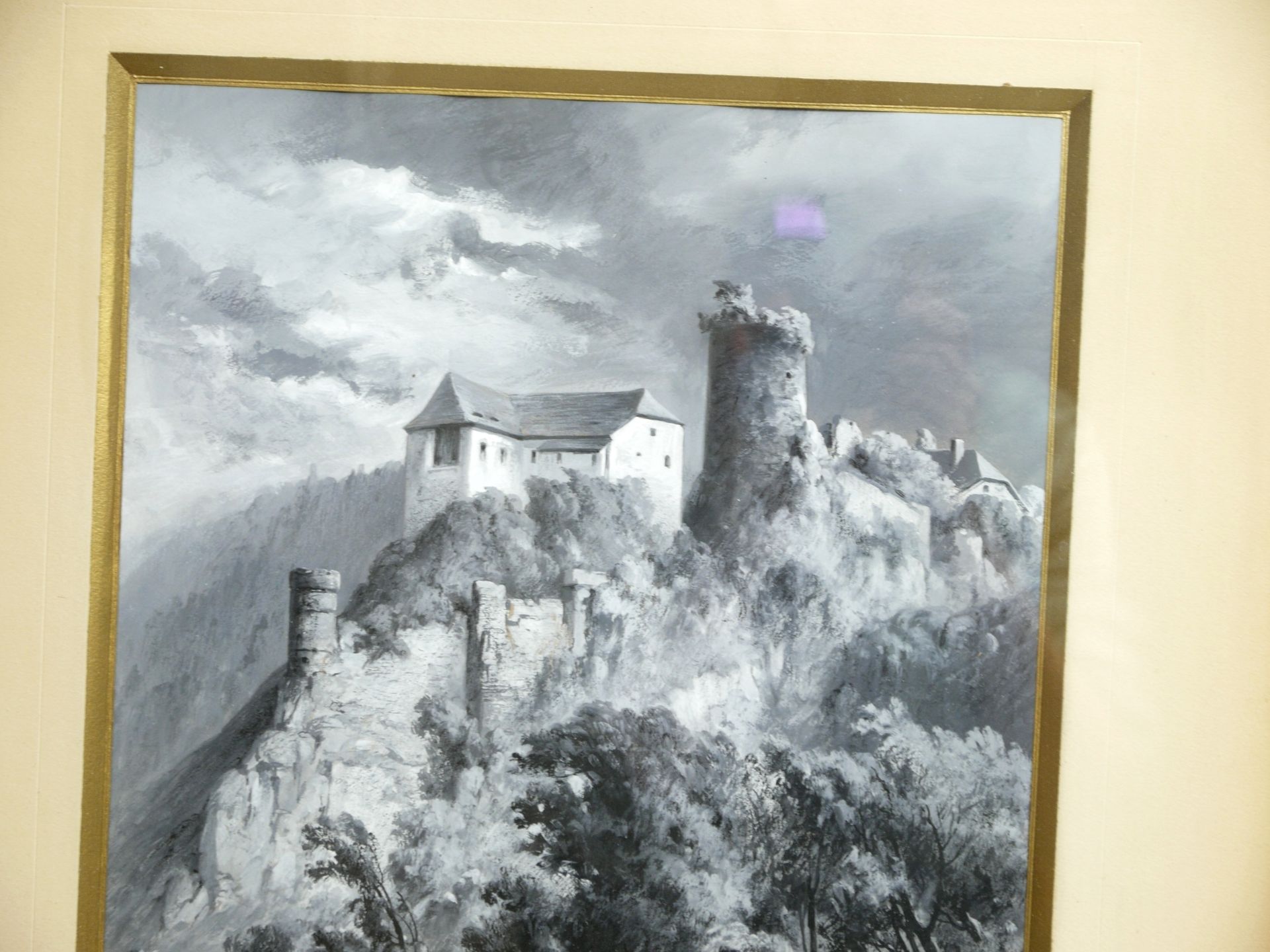 Heilman, Anton Paul (1830-1912) - Burg an Steilhang - Image 3 of 7