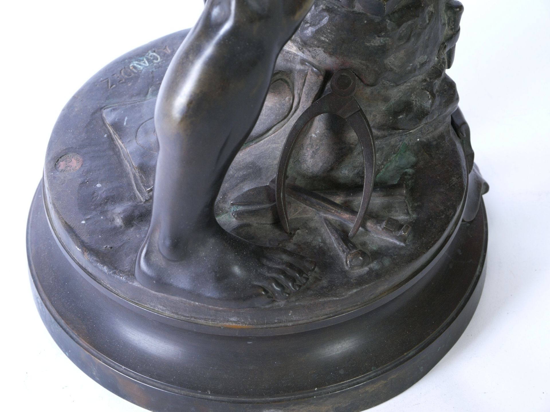 Gaudez, Adrien Etienne (1845-1902) - Große Bronze "Der Schmied" - Bild 8 aus 11