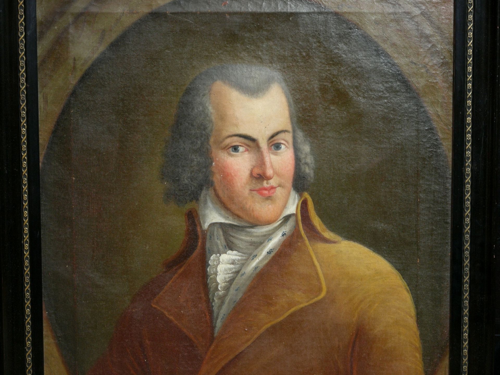 Biedermeier Portrait eines eleganten Herren um 1780 - Image 3 of 9