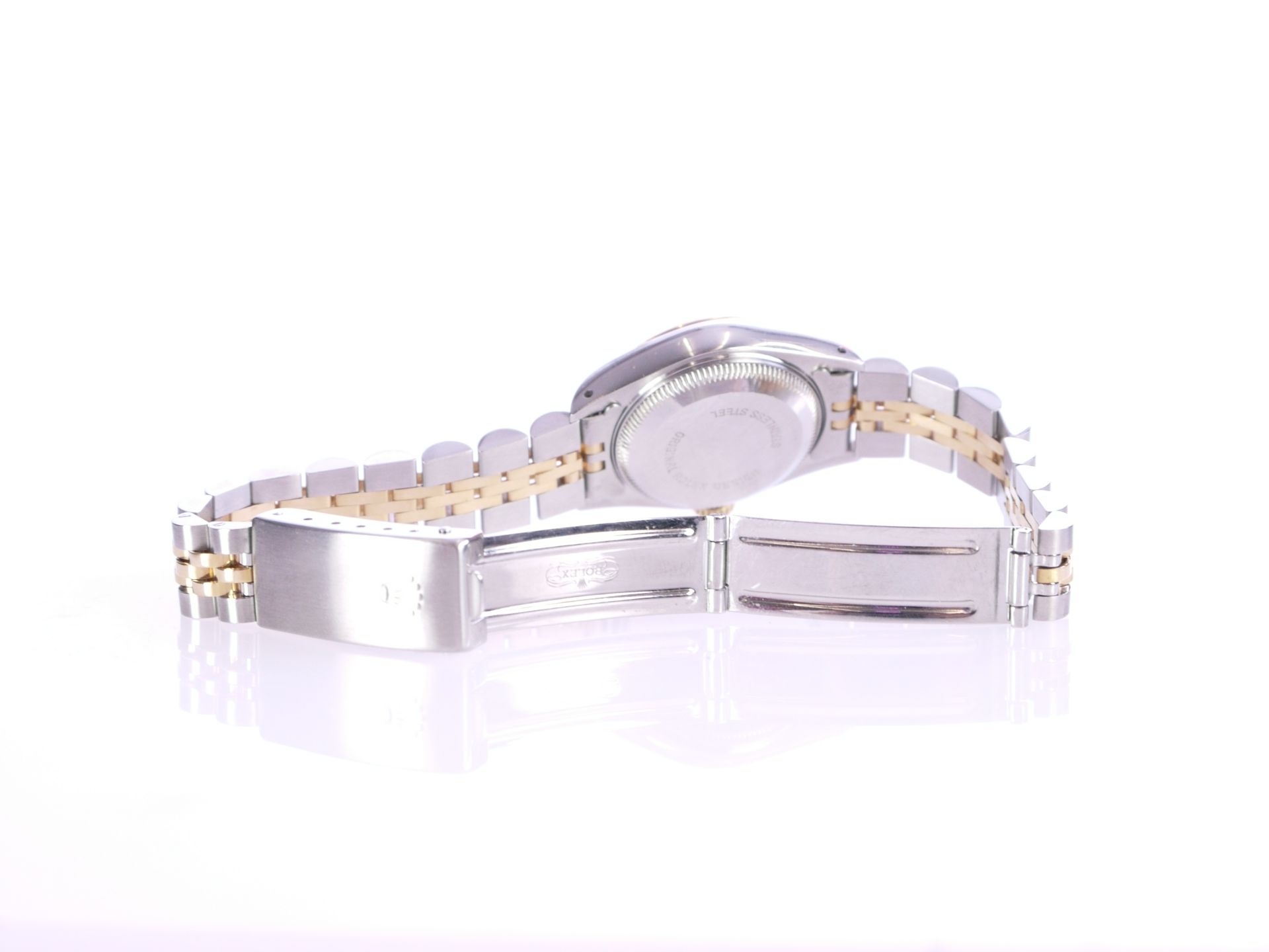 Damenarmbanduhr Rolex date just in Gold und Stahl - Bild 8 aus 8