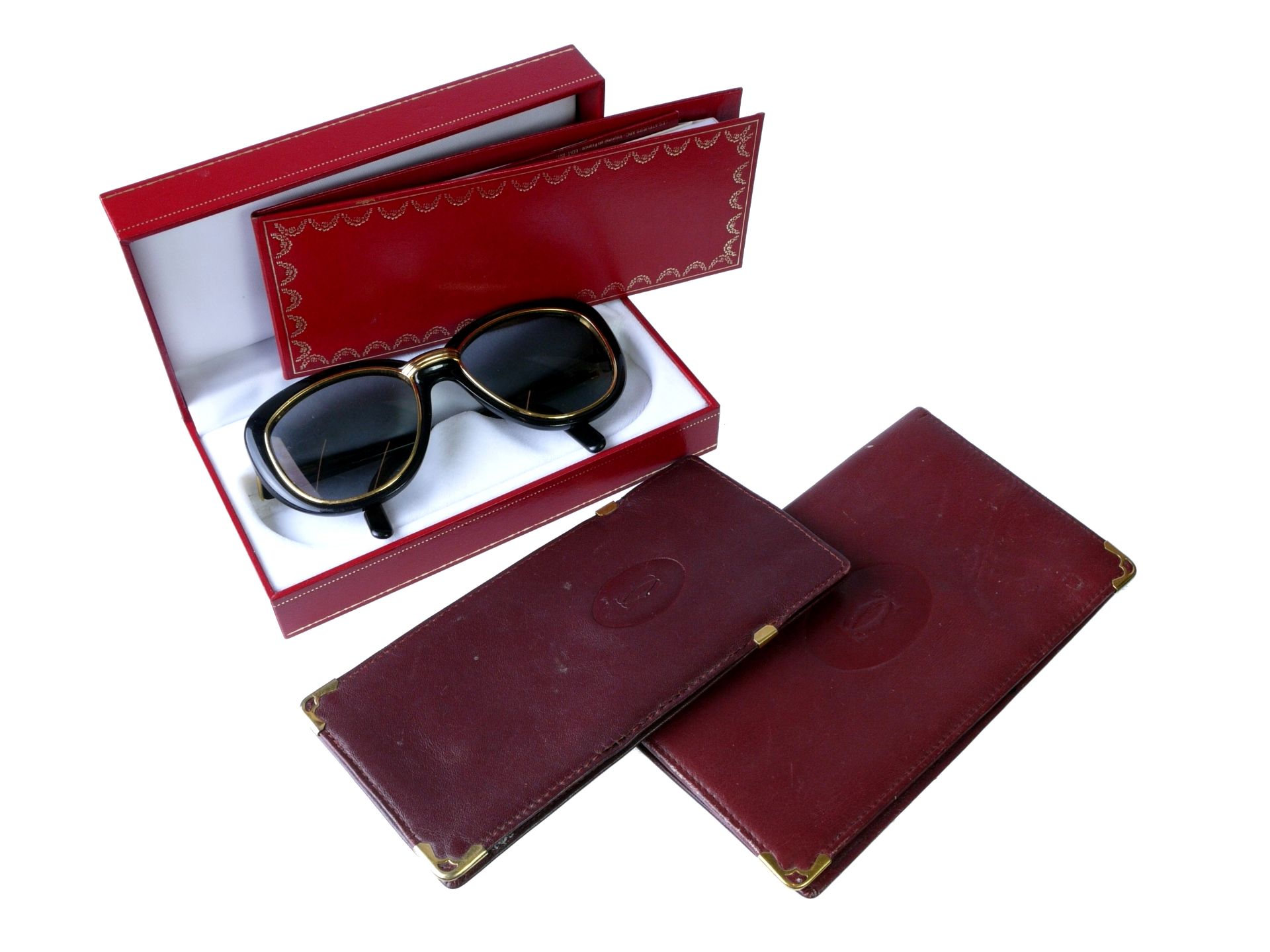 Design Cartier Sonnenbrille Conquete im Set mit Brieftasche - Bild 7 aus 11