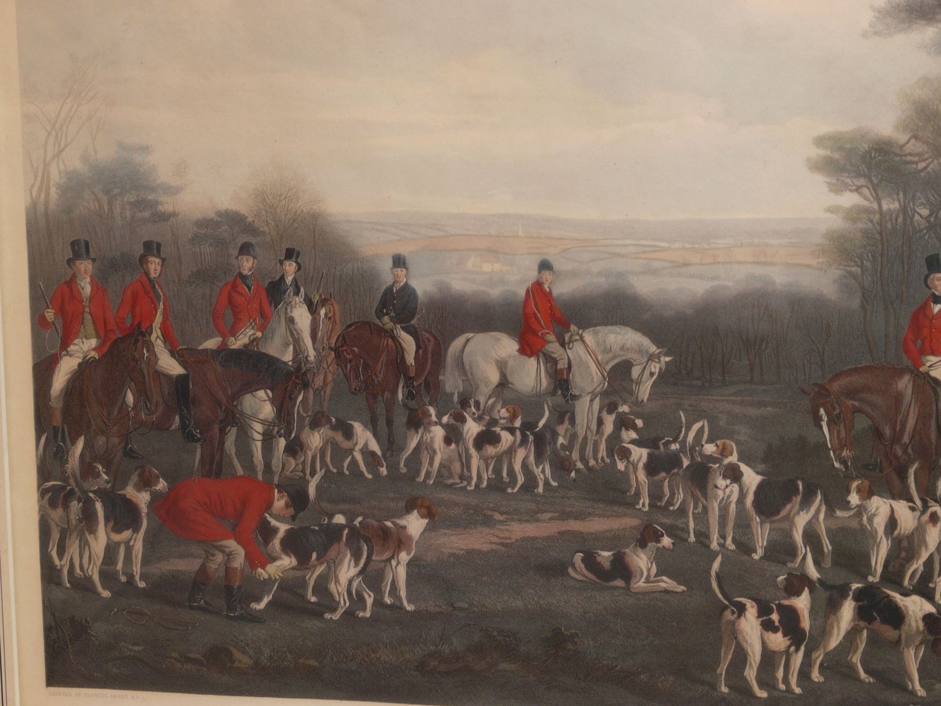 Bromley, Frederick (act. 1832-1870) – Sir Richard Sutton and the Quorn Hounds Kolorierte Radierung - Bild 4 aus 10