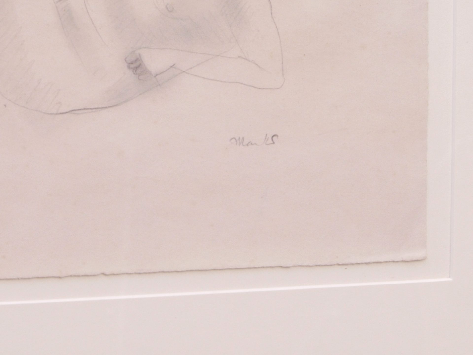 Marcks, Gerhard (1889-1981) - Zeichnung Liegender Junge - Bild 3 aus 4
