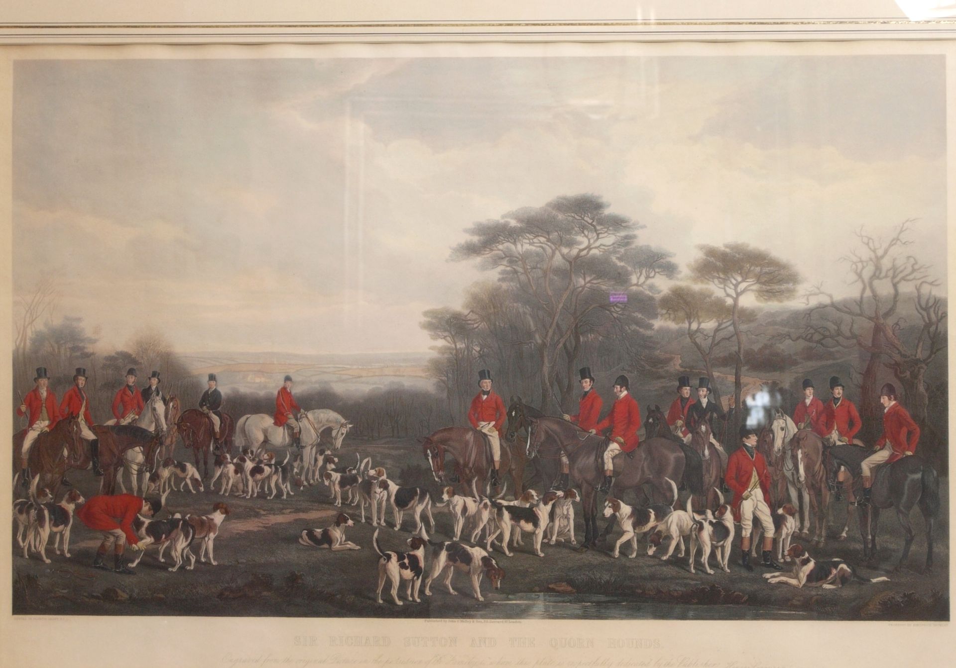Bromley, Frederick (act. 1832-1870) – Sir Richard Sutton and the Quorn Hounds Kolorierte Radierung - Bild 2 aus 10