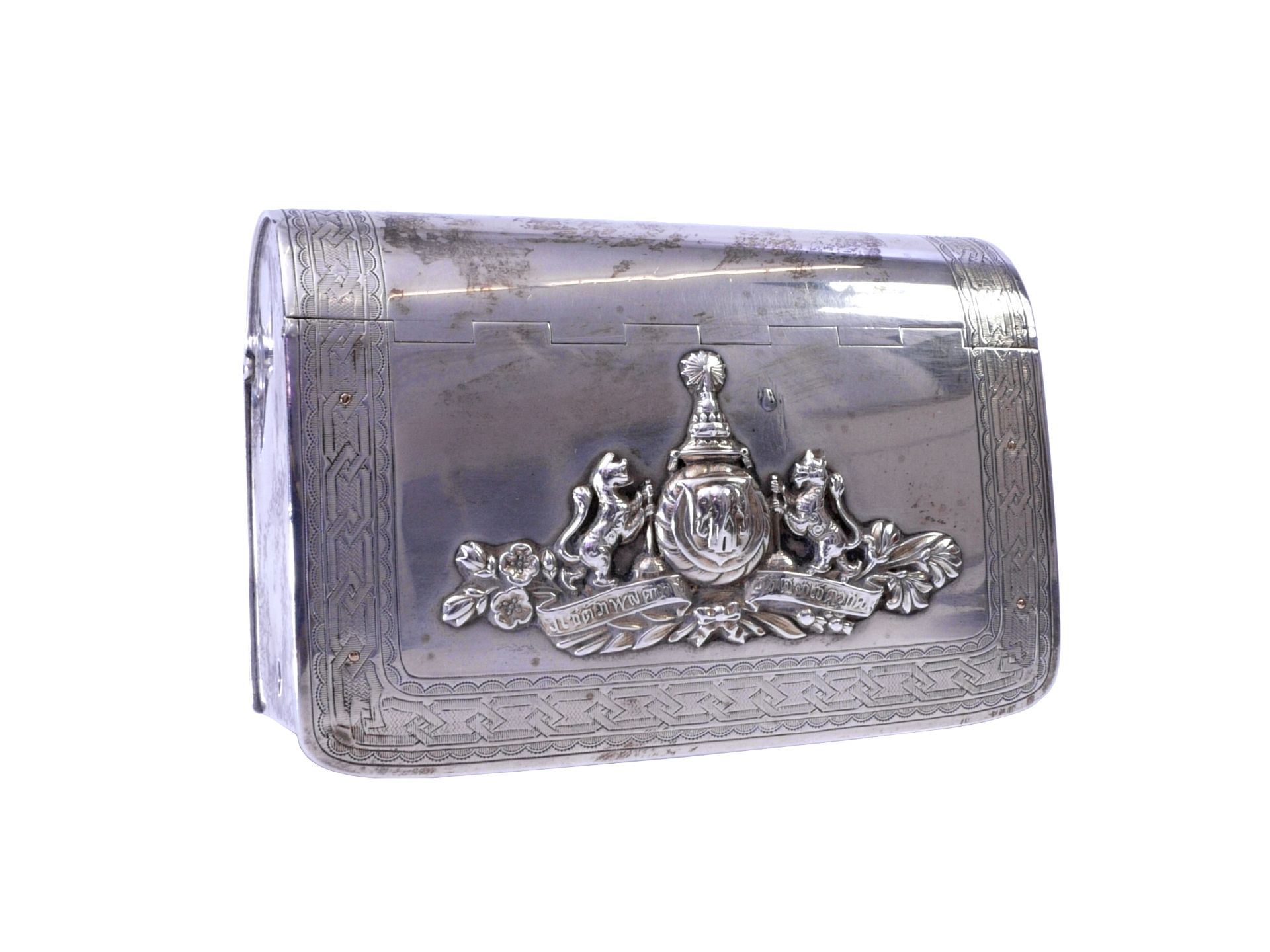 Viktorianische große Tabatière British - India Silber 925 London 1881