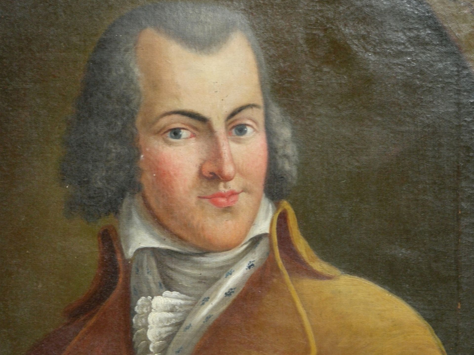 Biedermeier Portrait eines eleganten Herren um 1780 - Image 5 of 9