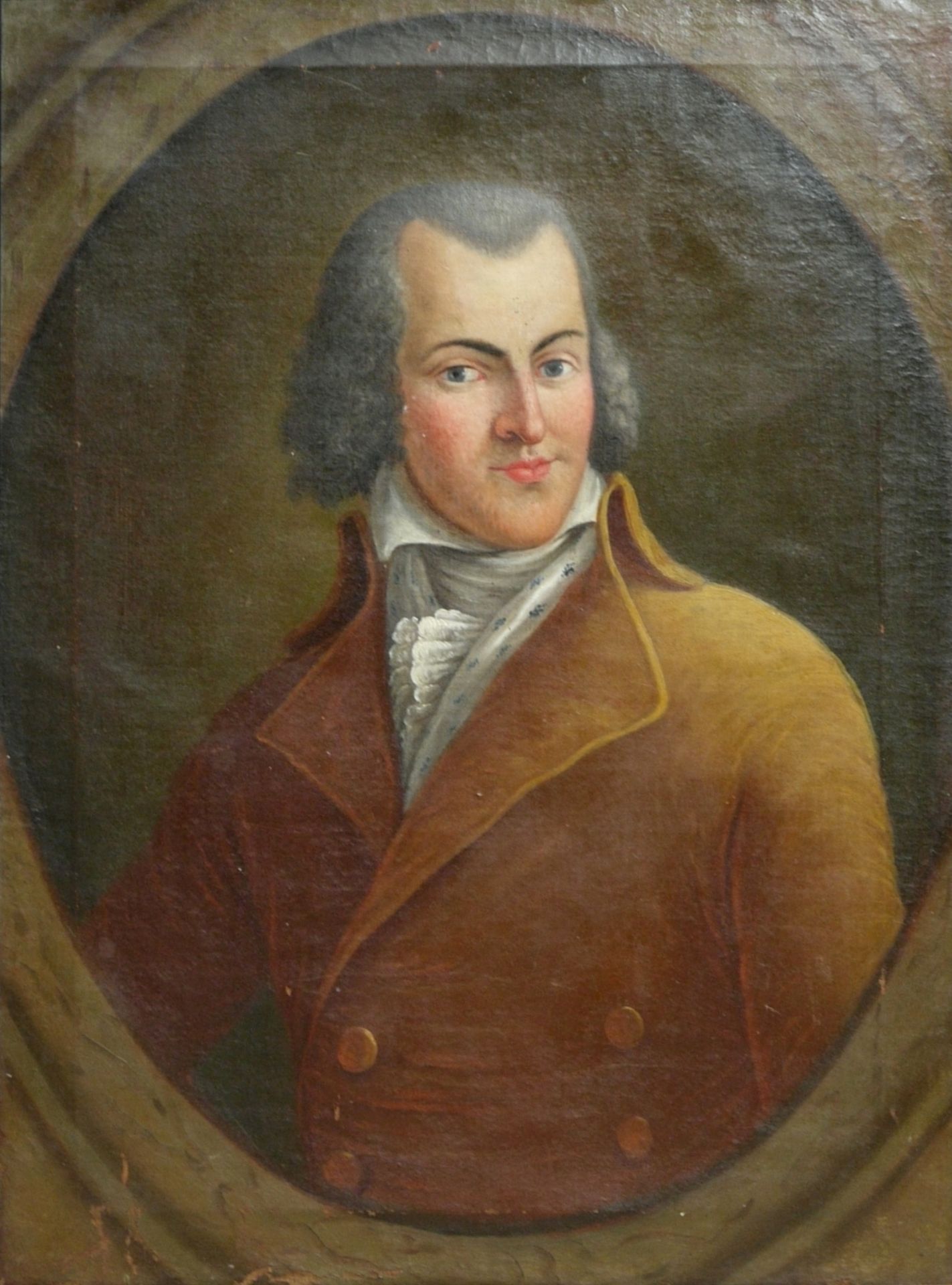 Biedermeier Portrait eines eleganten Herren um 1780 - Bild 2 aus 9
