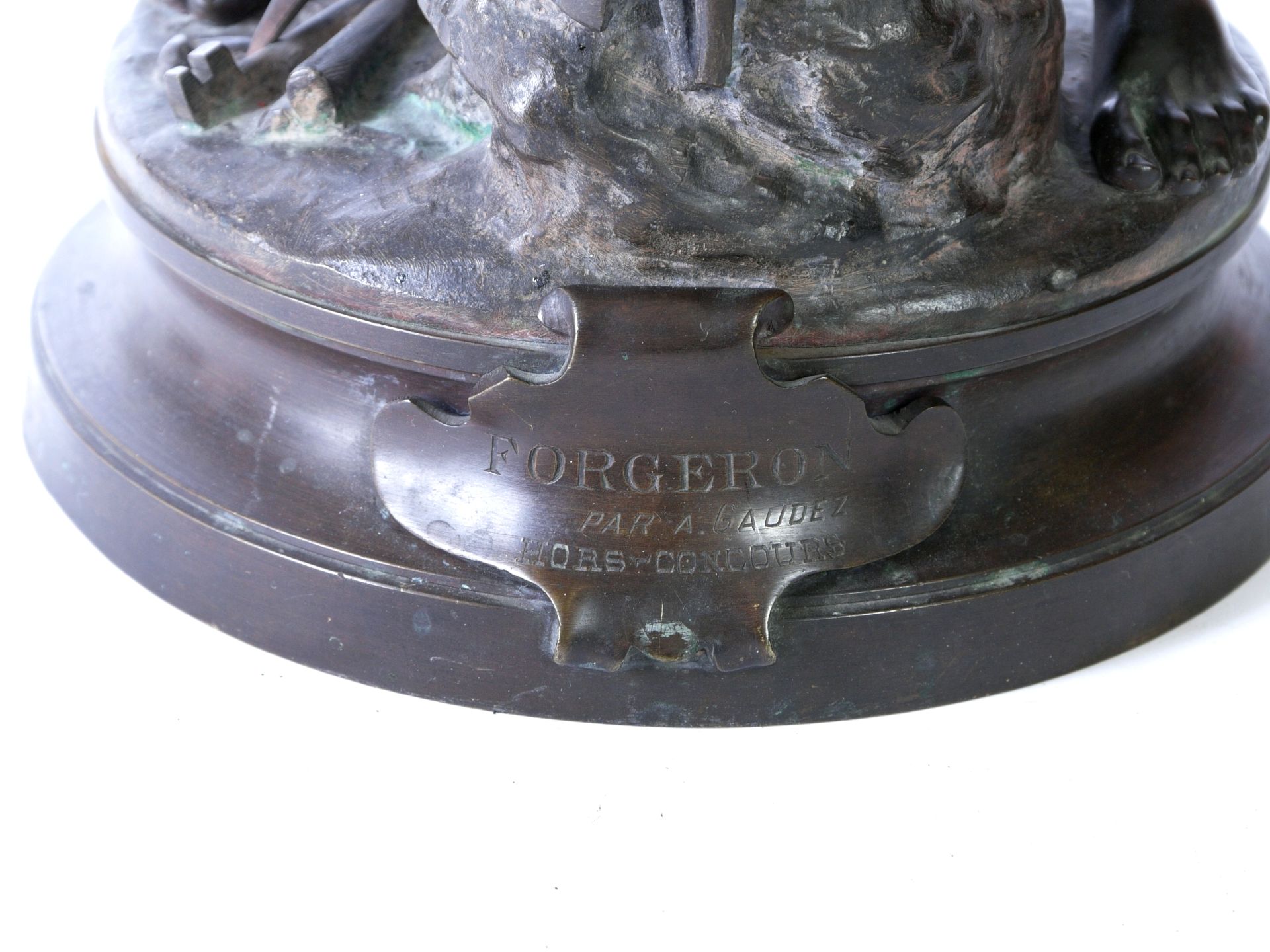 Gaudez, Adrien Etienne (1845-1902) - Große Bronze "Der Schmied" - Bild 4 aus 11