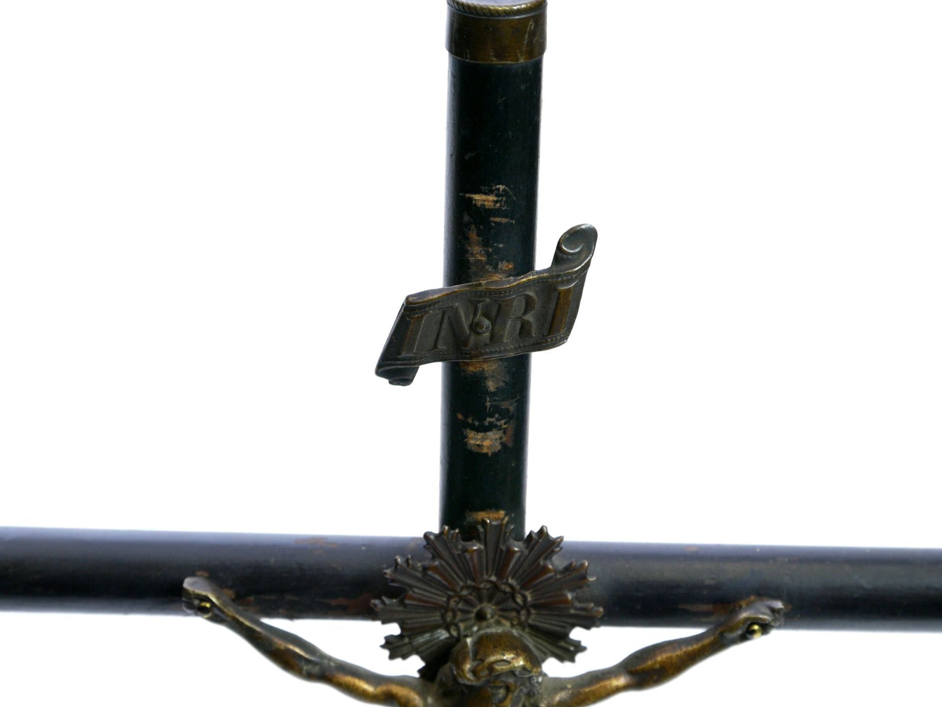 Kruzifix mit Messingkorpus - Bild 5 aus 7